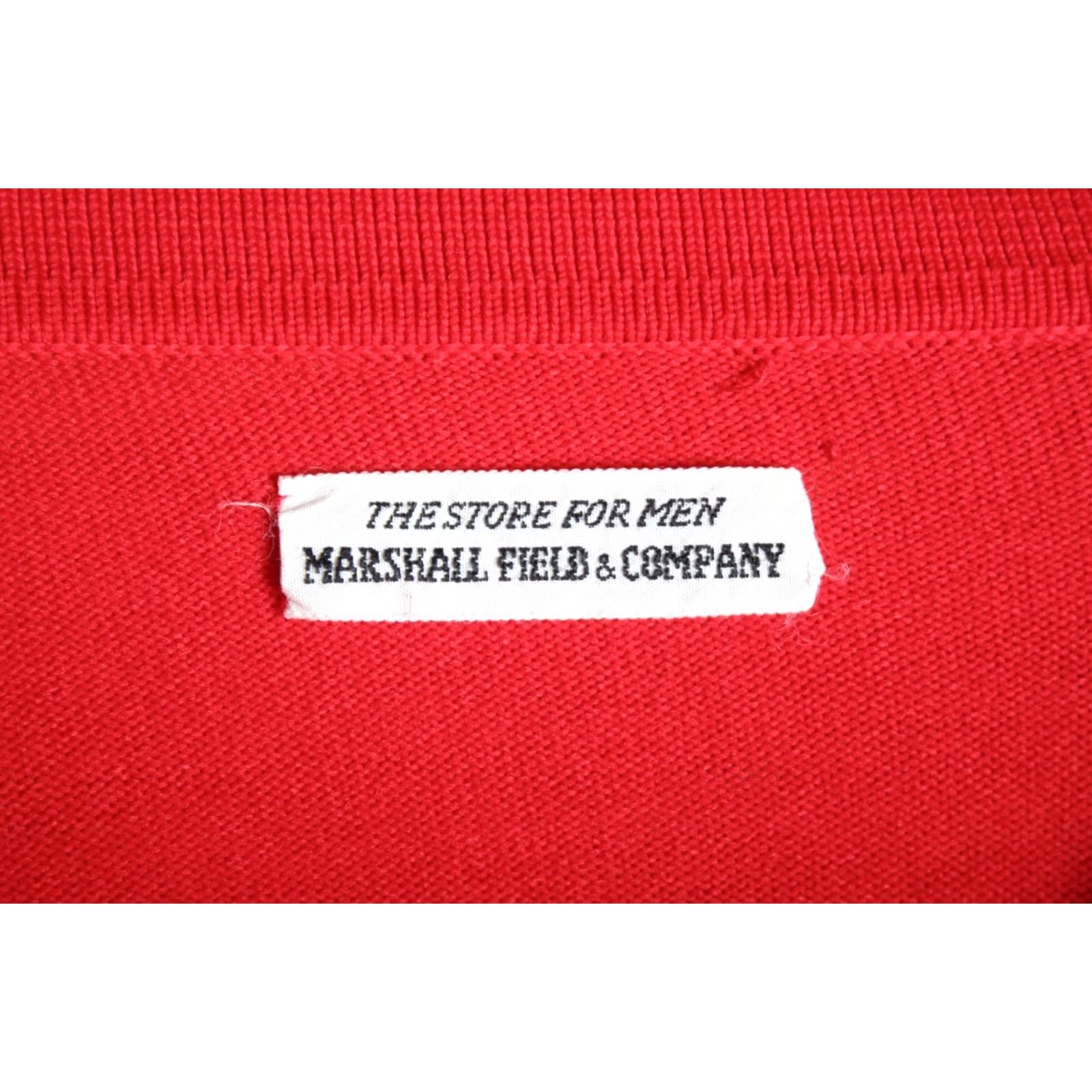 Vintage VINTAGE Marshall Field's & Co Bright Red Nylon Tycora Yarn Polo Shirt Mens M Red Nylon Pullover 90s Size US M / EU 48-50 / 2 - 5 Thumbnail