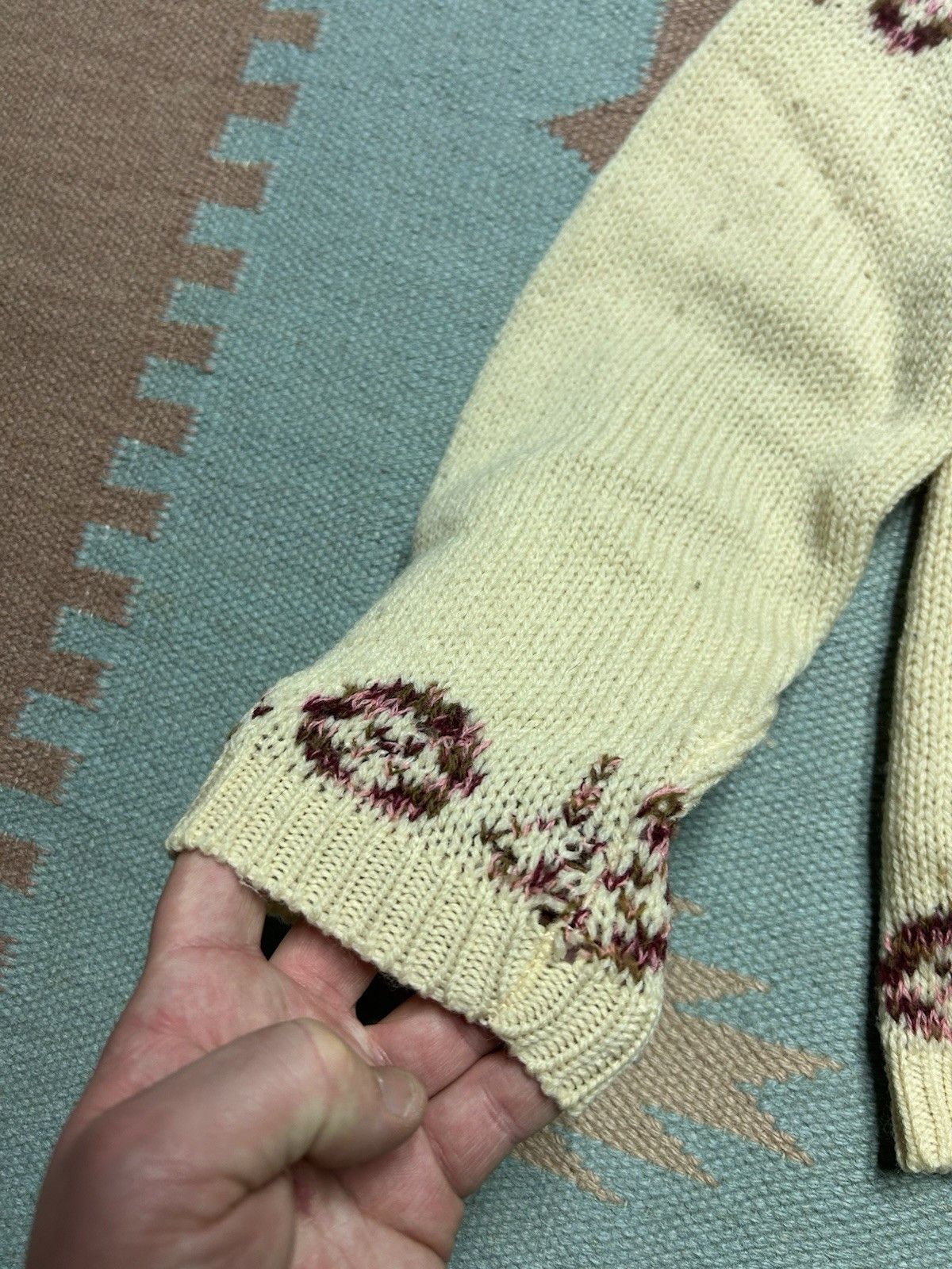 Vintage Vtg 1960s wool cardigan sweater Tami Icelandic Nordic M? Size M / US 6-8 / IT 42-44 - 10 Thumbnail