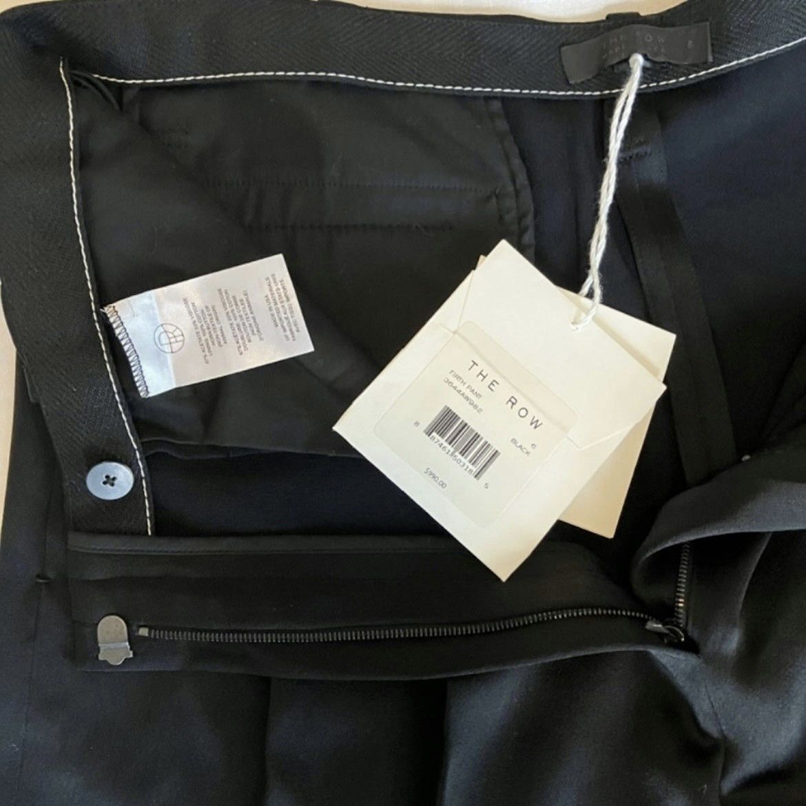 The Row The Row Firth Black Satin Crepe Trousers size 6 Size 28" / US 6 / IT 42 - 3 Thumbnail