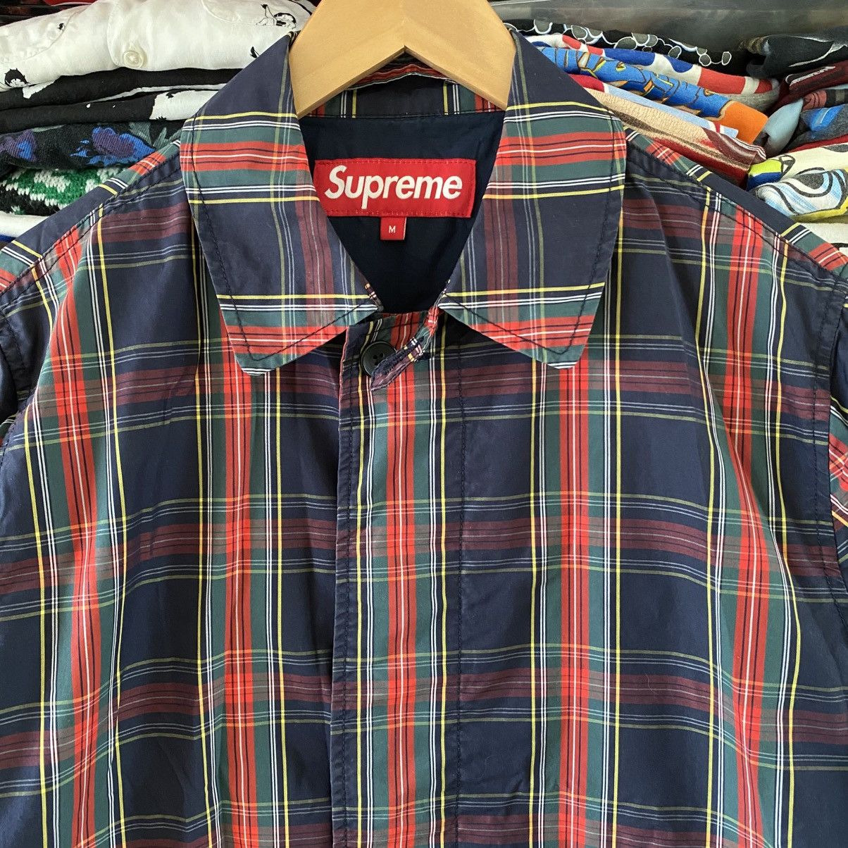 Supreme Supreme Jacket Plaid Trench Coat Blue 2015 Size US M / EU 48-50 / 2 - 2 Thumbnail