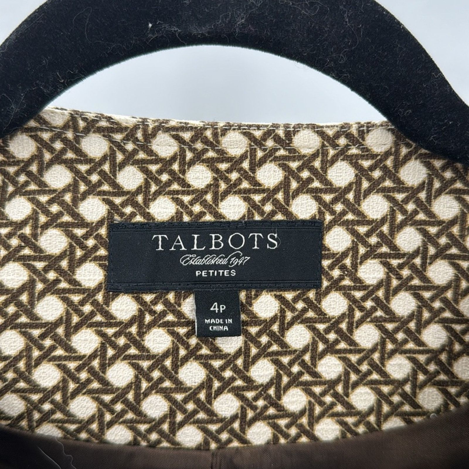 Other Talbots Brown Cream Tweed 3 quarter sleeve 4P blazer Size S / US 4 / IT 40 - 3 Thumbnail