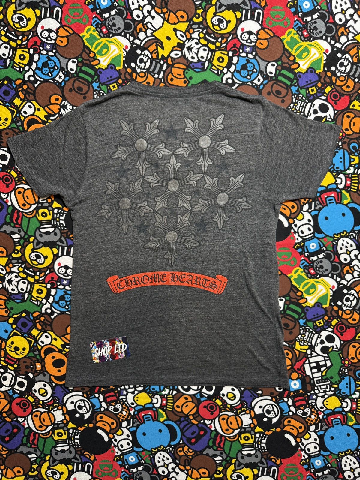 Chrome Hearts Chrome Hearts Women’s Grey Multi Star Logo Tee Size XL / US 12-14 / IT 48-50 - 1 Thumbnail