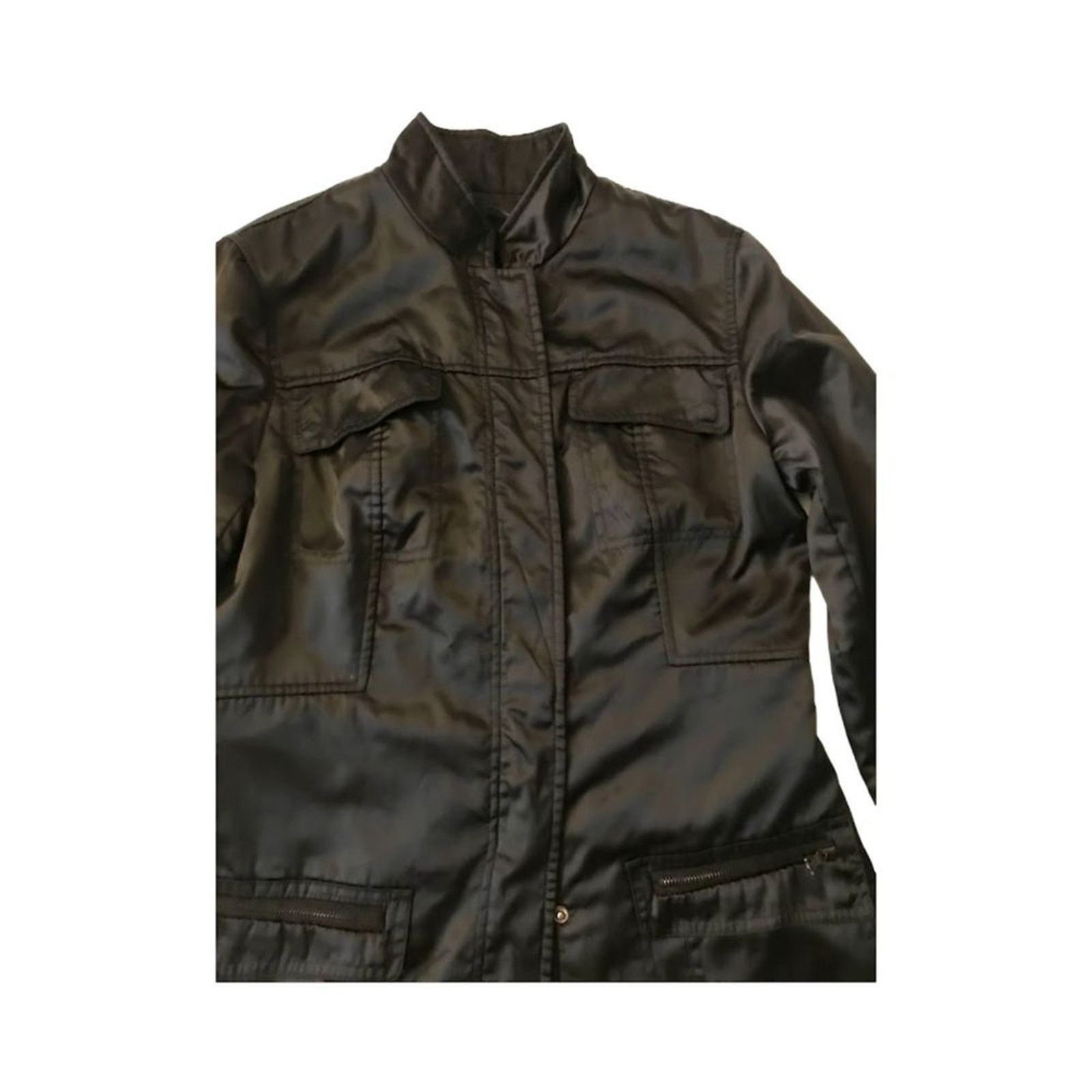 Elie Tahari Elie Tahari Women`s Jacket Coat Black Long Sleeve Sz M Size M / US 6-8 / IT 42-44 - 5 Thumbnail