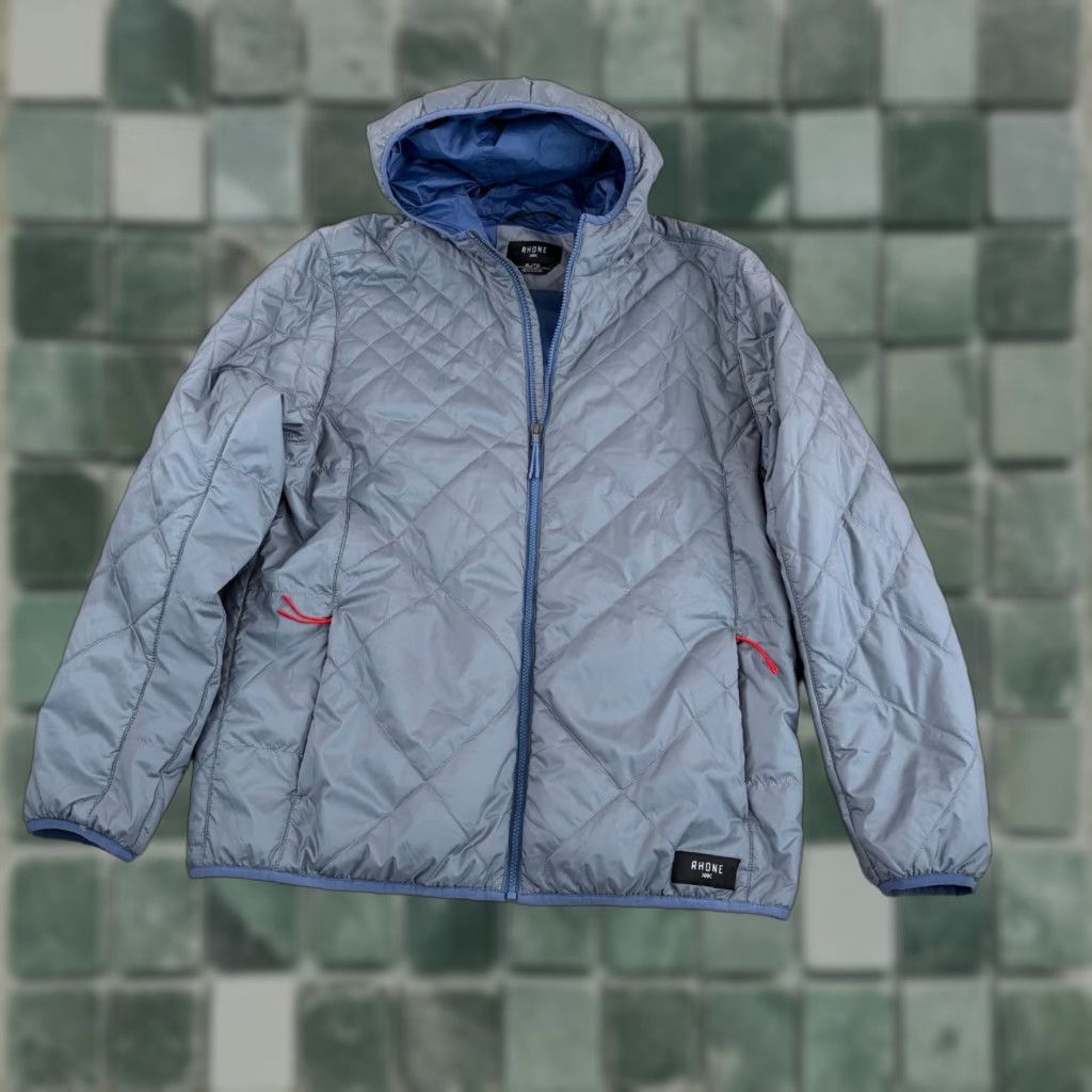 Rhone Rhone Tundra Quilted Hooded Jacket Men XL Full Zip Pockets Grey Size US XL / EU 56 / 4 - 1 Thumbnail