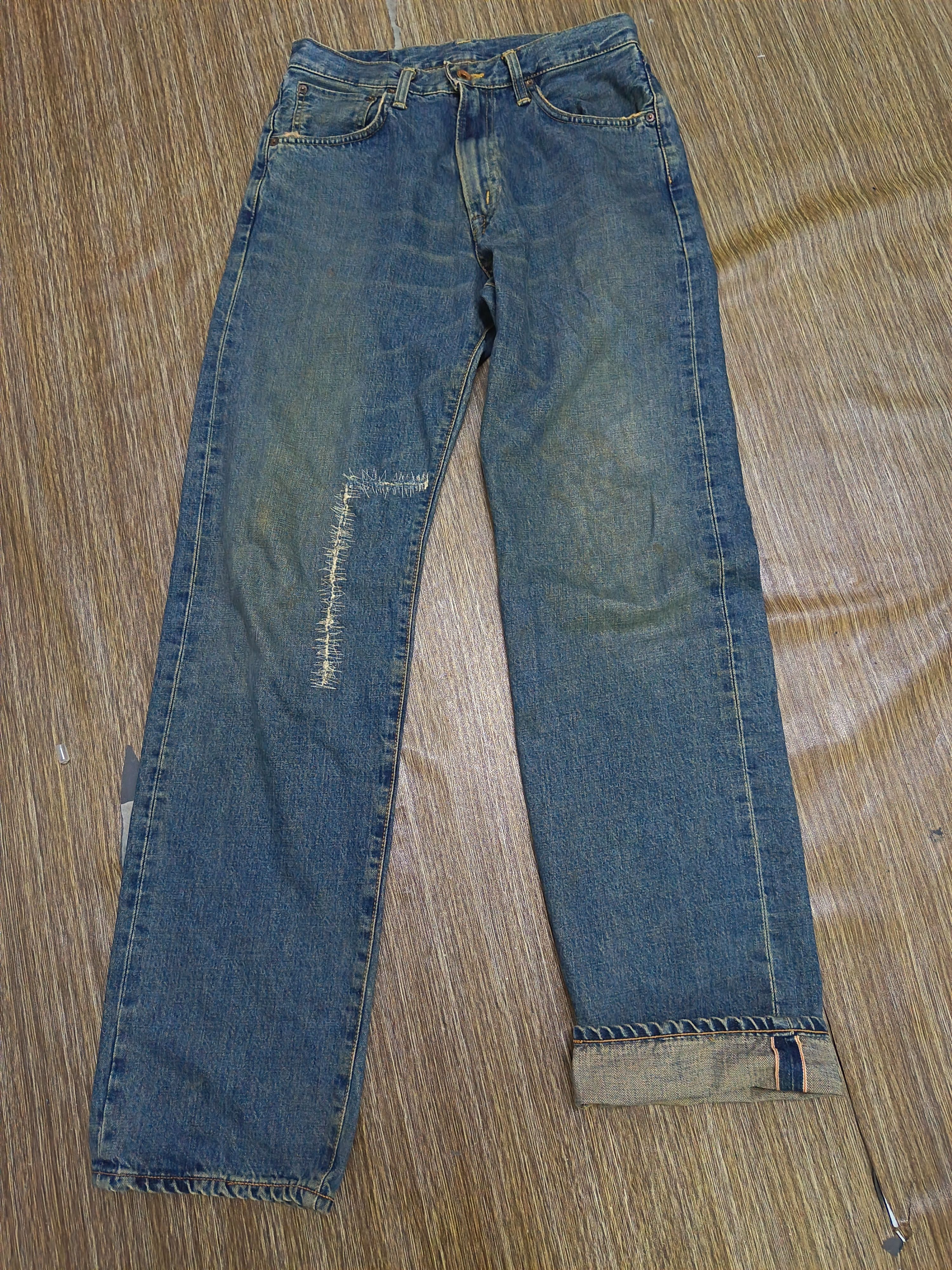 Kapital Vintage distresssed edwin 505 X selvedge Size US 29 - 1 Thumbnail