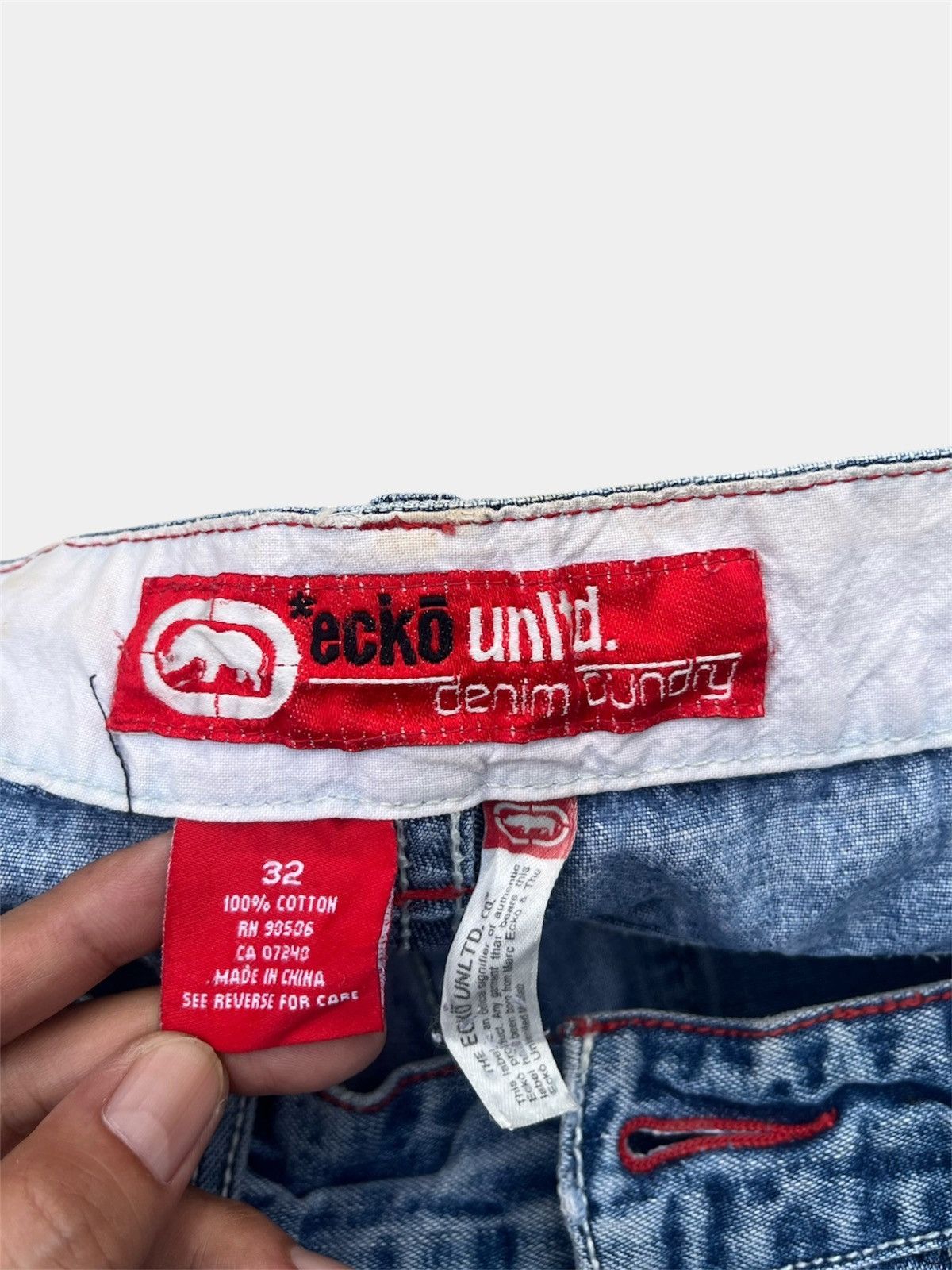 Ecko Unltd. Y2K Ecko Unltd Denim Foundry Carpenter‎ Baggy Jeans Size US 32 / EU 48 - 9 Thumbnail