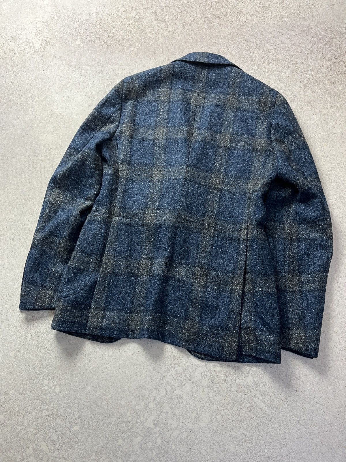 Tagliatore DDP Vintage Tagliatore Blue Tweed Wool Blazer Size 34R - 6 Thumbnail