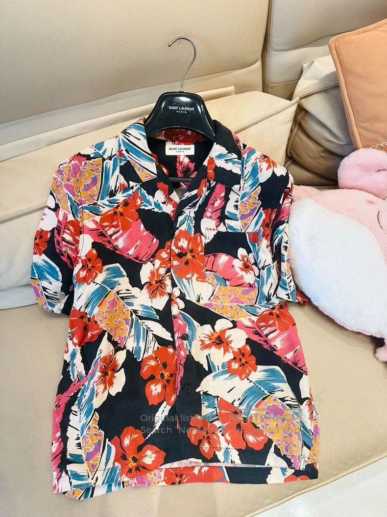 Saint Laurent Paris Saint Laurent Tropical Floral Short Sleeve Shirt Size US S / EU 44-46 / 1 - 1 Thumbnail