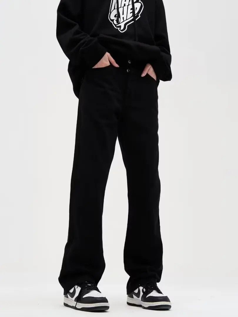 Japanese Brand × Jean Retro straight black high street jeans Size US 32 / EU 48 - 2 Thumbnail