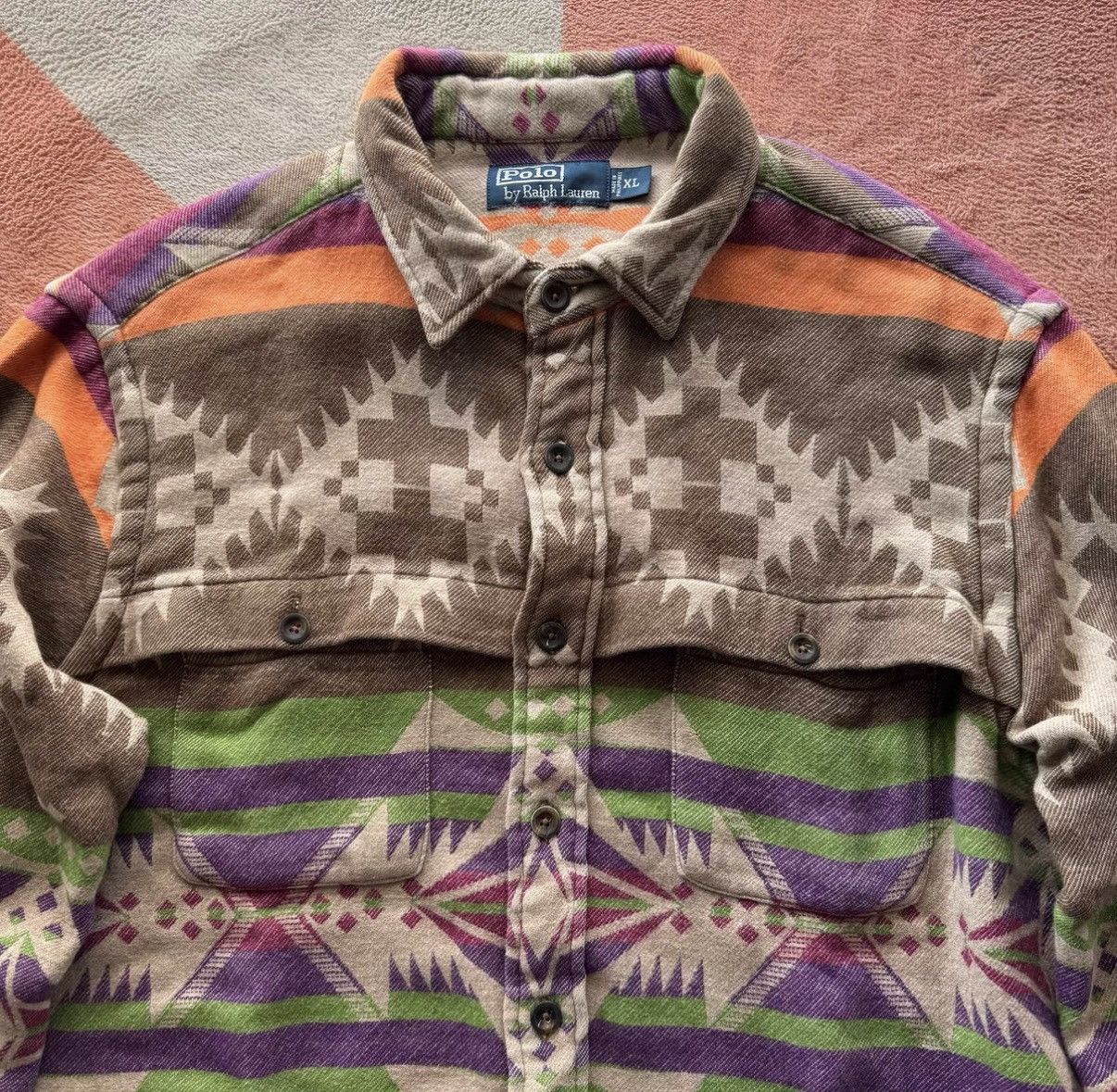 Polo Ralph Lauren Polo Ralph Lauren Southwestern Heavy Shirt K22 Size US XL / EU 56 / 4 - 3 Thumbnail