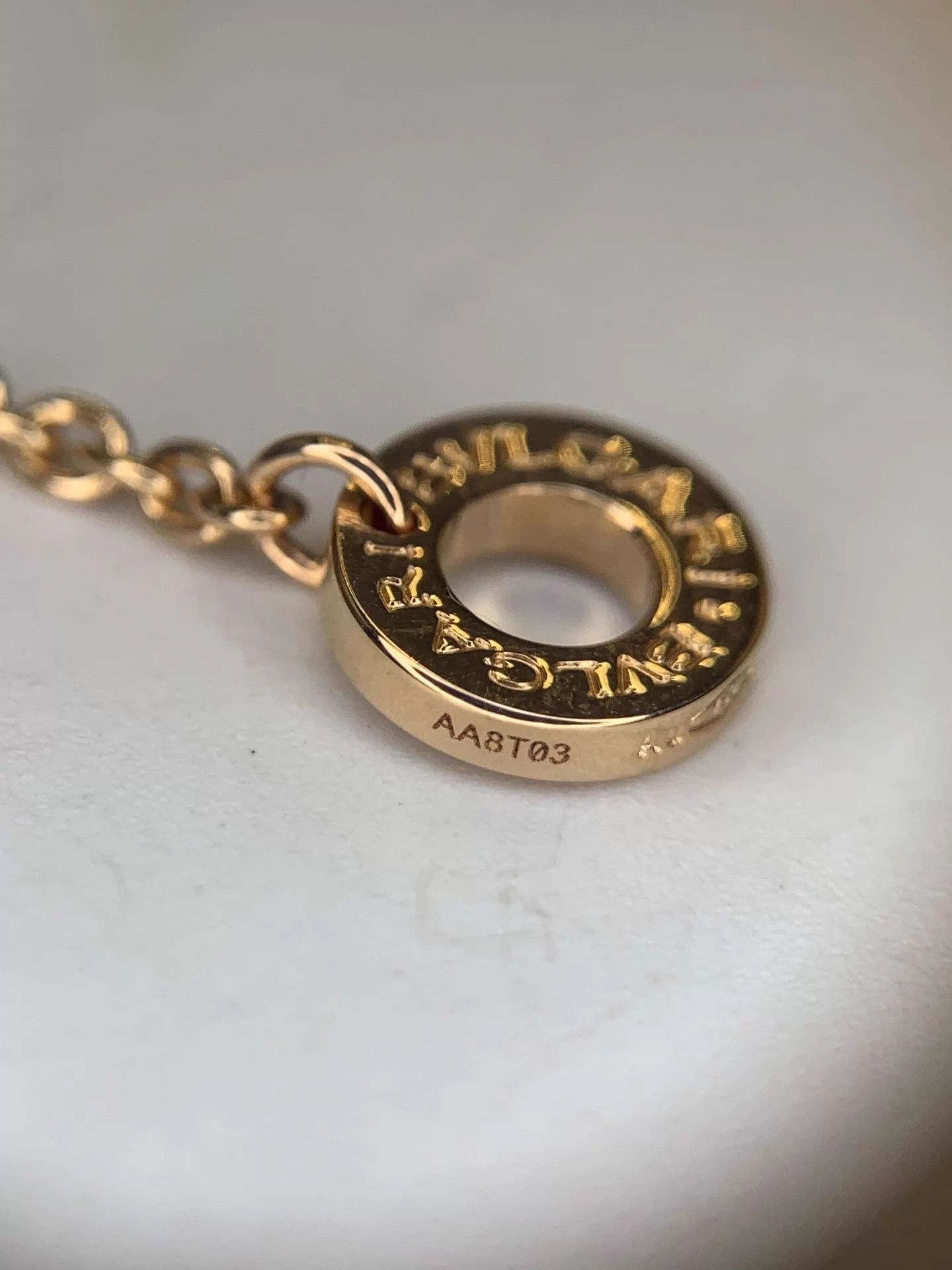 Bvlgari Bvlgari 26 Jan Rose Gold 1 Diamond Disc Necklace Full Set Size ONE SIZE - 8 Thumbnail