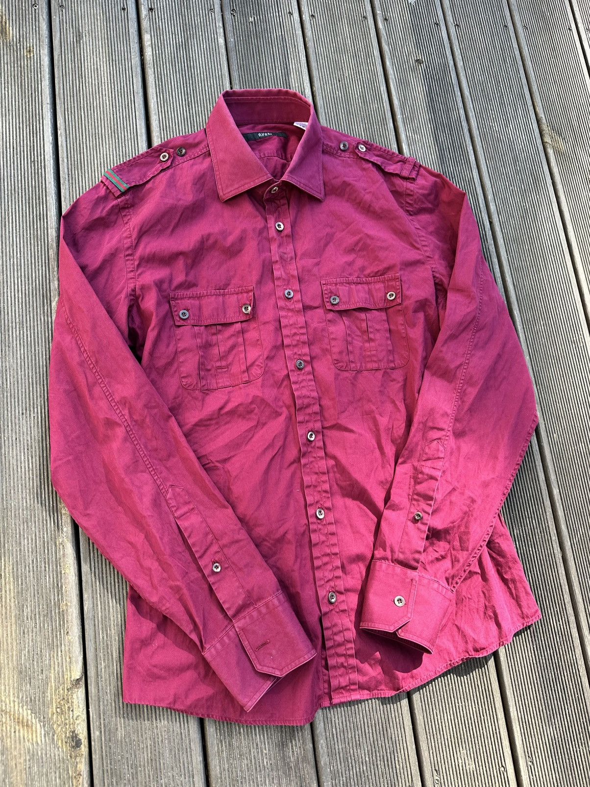 Gucci Gucci Red Shirt Button Up Luxury Designer Size US S / EU 44-46 / 1 - 1 Thumbnail