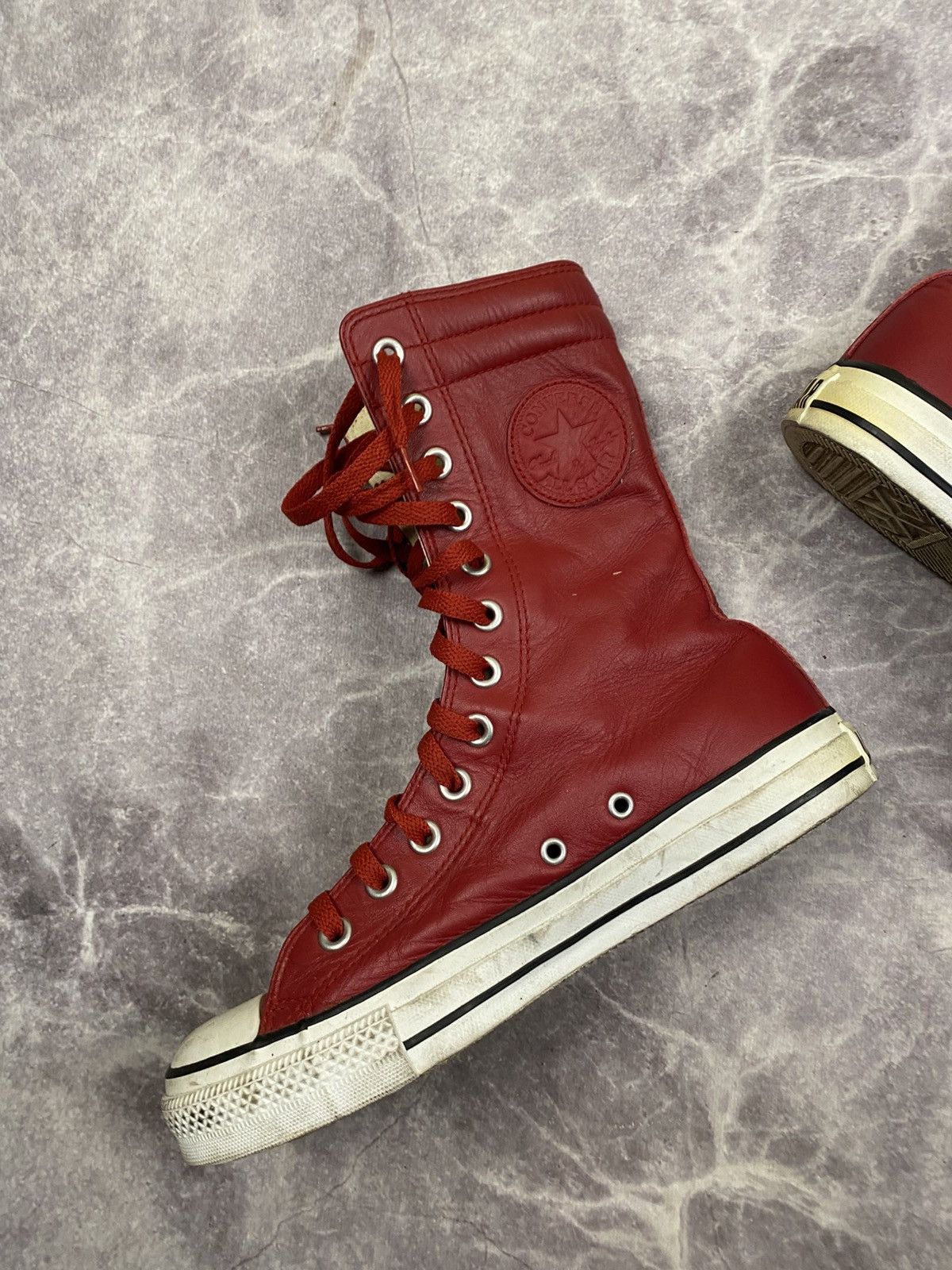 Converse Converse Y2K Vintage High Boxing Biker Moto Sneakers Lace-Up Size US 8.5 / IT 38.5 - 10 Thumbnail