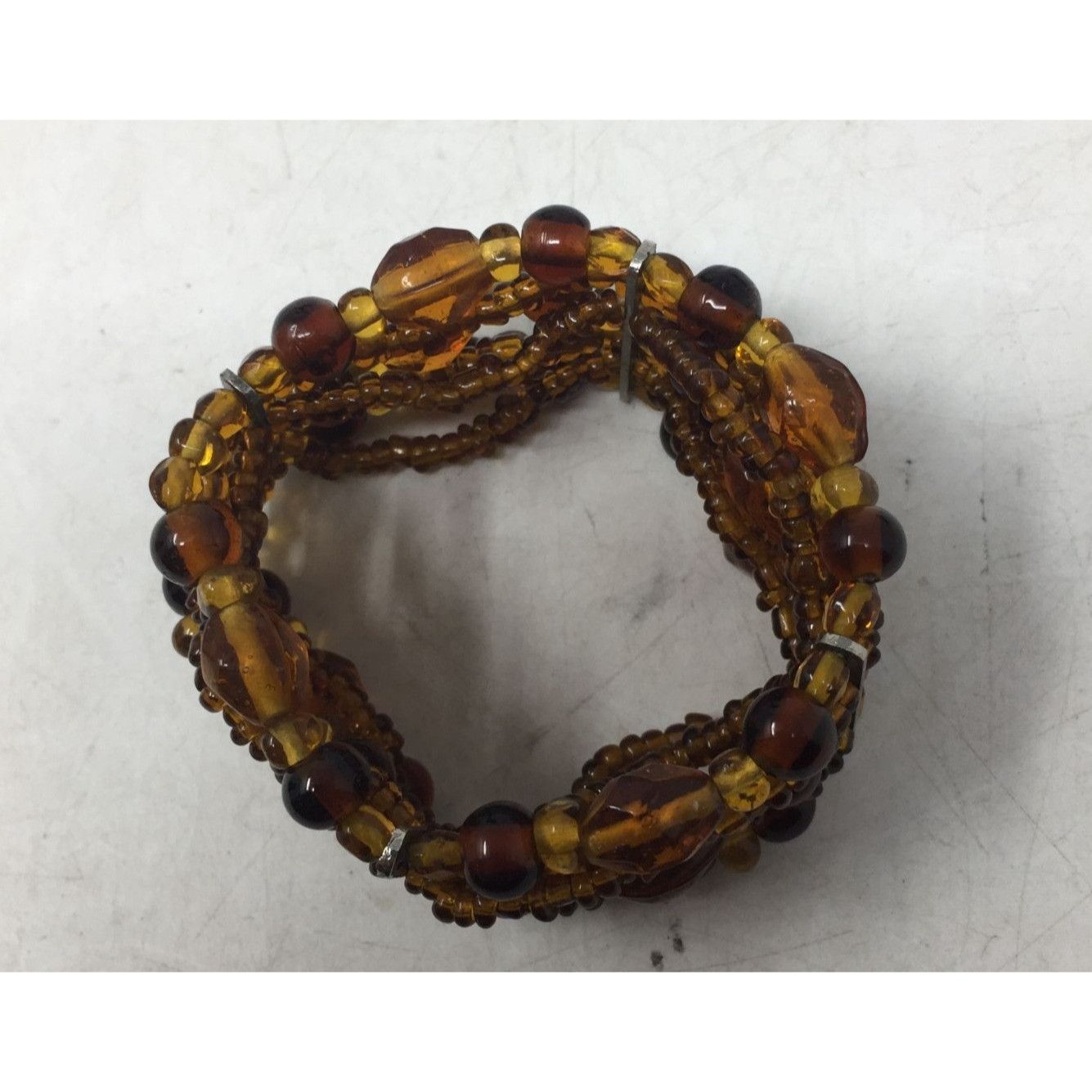 Other Women's Amber Colored Mixed Bead Bracelet Size ONE SIZE - 3 Thumbnail