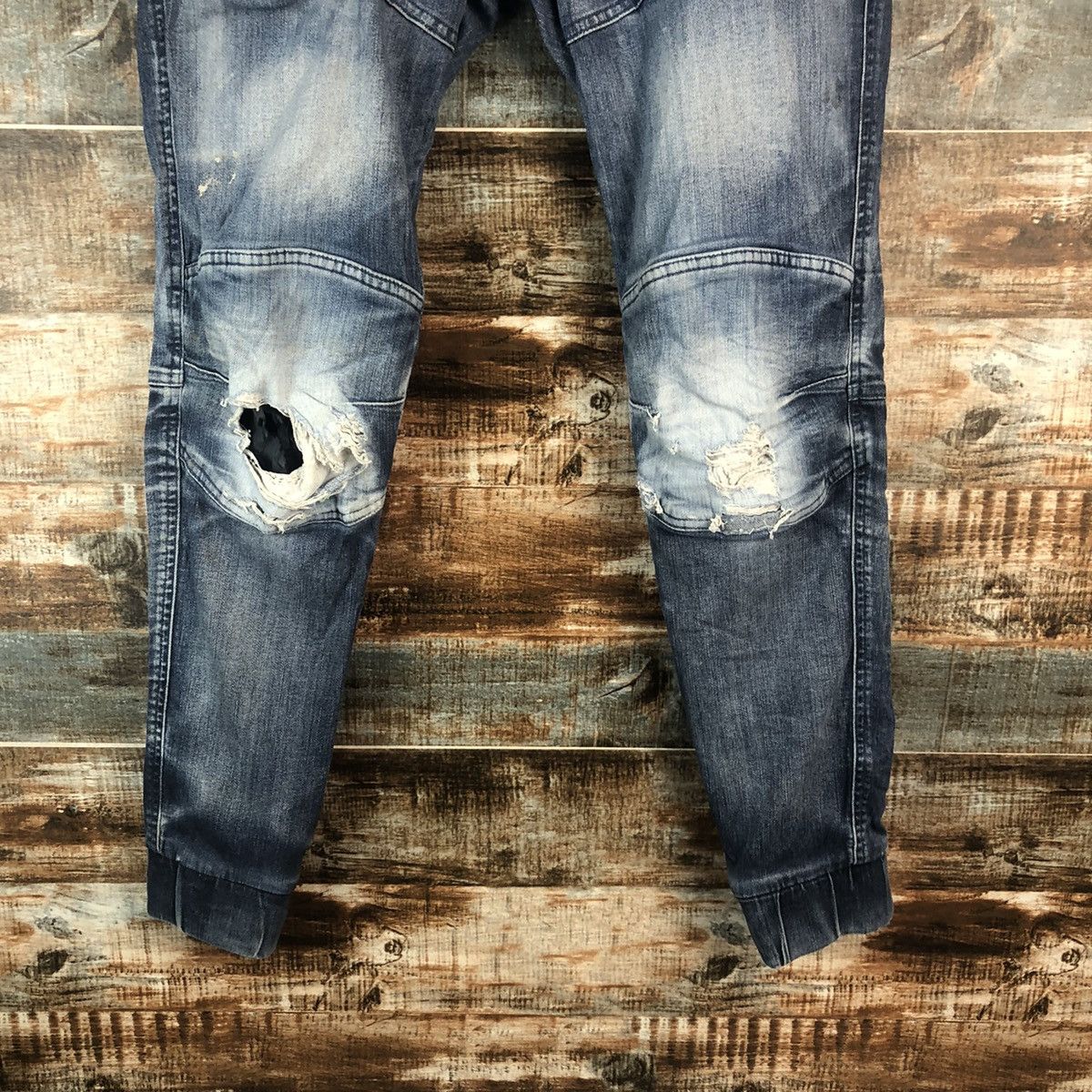 Japanese Brand Field Core Blue Distressed Denim Pants #A2122 Size US 31 - 6 Thumbnail