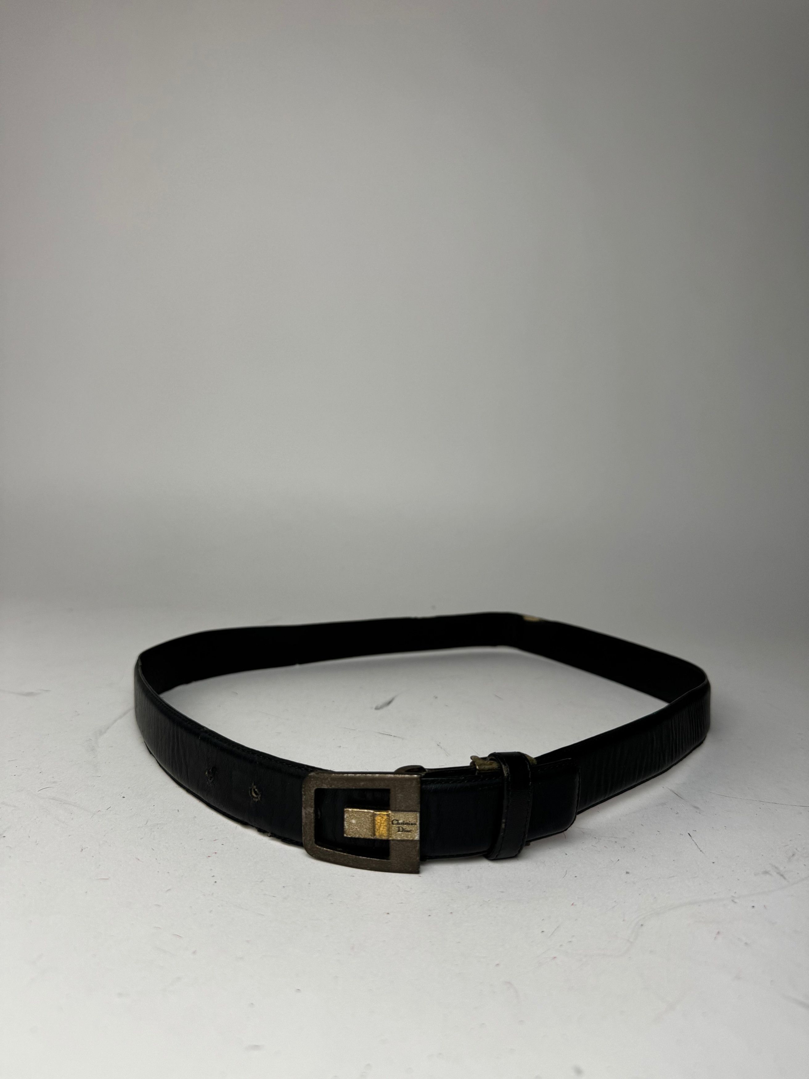 Dior Vintage Leather Belt black Size ONE SIZE - 1 Thumbnail