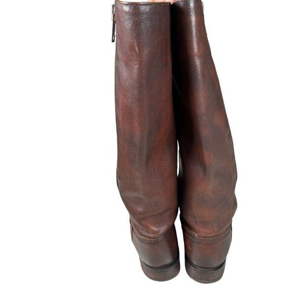 Frye FRYE Heath Women’s Sz 5.5 B Outside Zip Brown Leather Boots Size US 5.5 / IT 35.5 - 8 Thumbnail