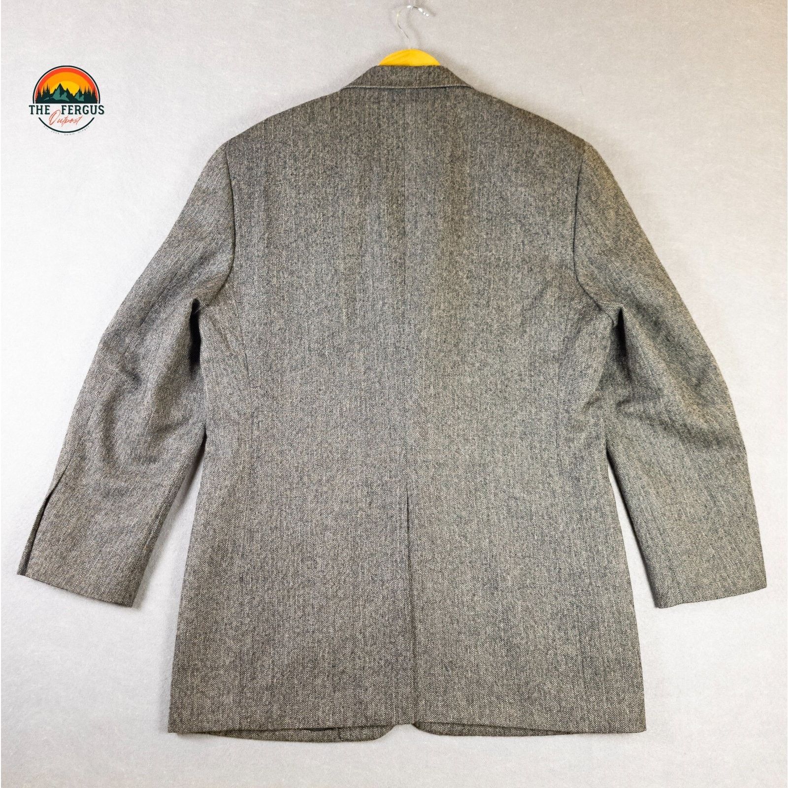 Savile Row Savile Row Macys Blazer Gray Single-Breasted Men's L 44 Size 44L - 2 Thumbnail