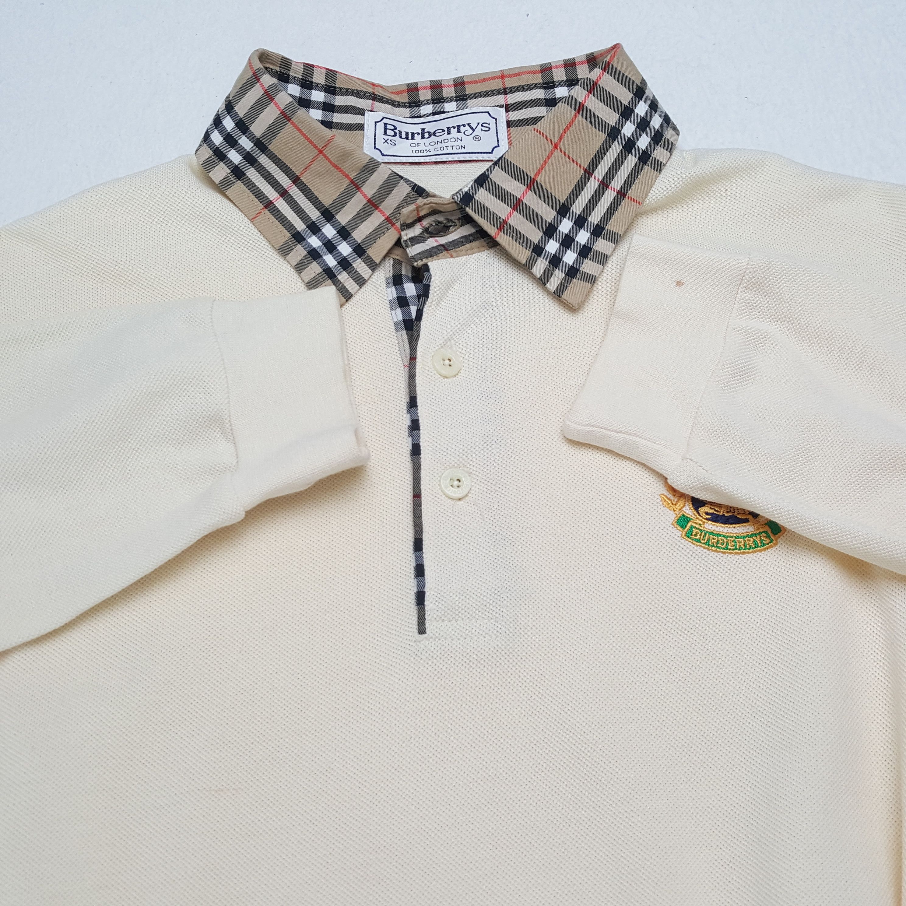 Burberry × Vintage Vintage BURBERRYS Nova Check Collar Design Polos Size US S / EU 44-46 / 1 - 7 Thumbnail