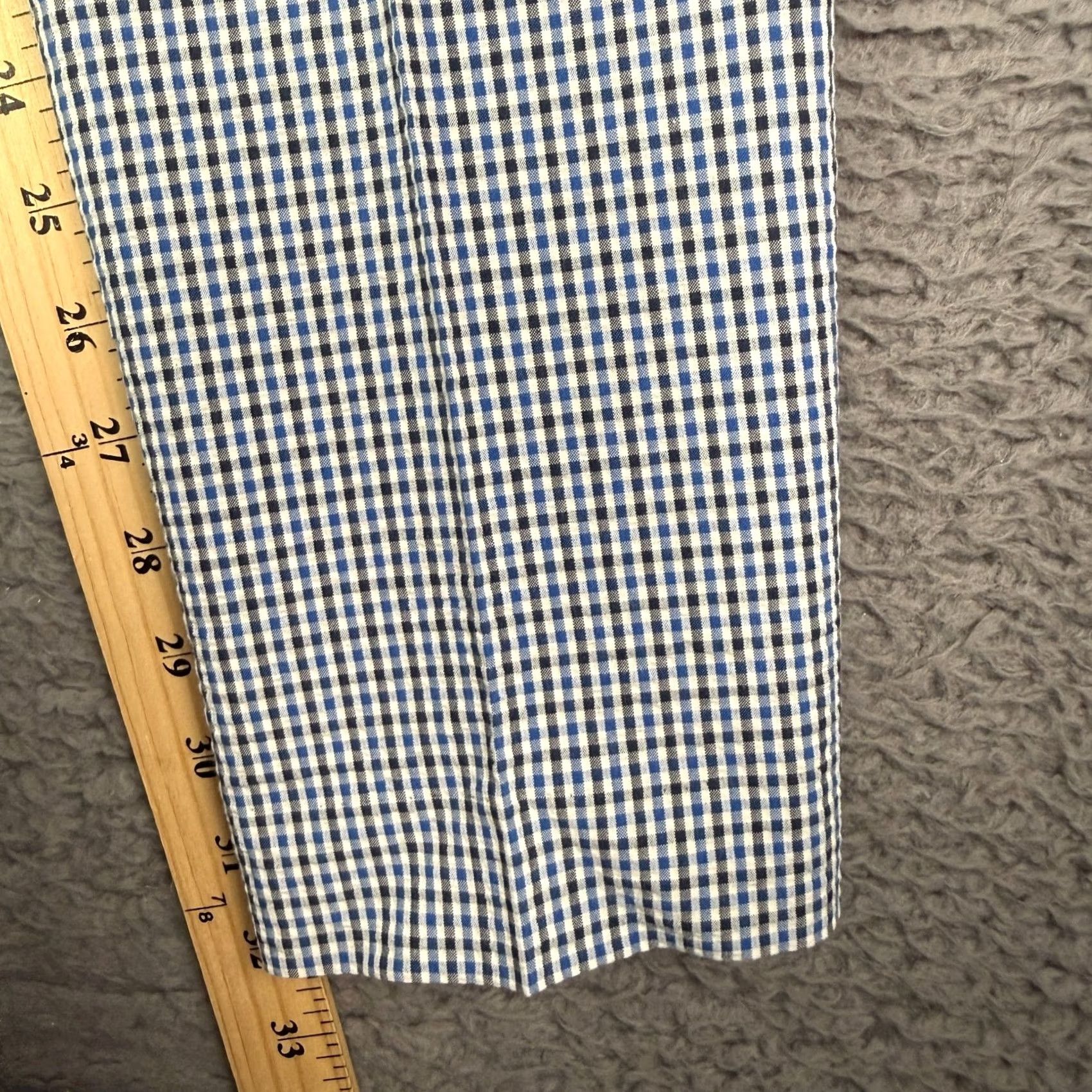 Todd Snyder Todd Snyder Pants Mens 28x32 Blue Seersucker Gingham Dress Trouser Zanieri Size US 28 / EU 44 - 7 Thumbnail