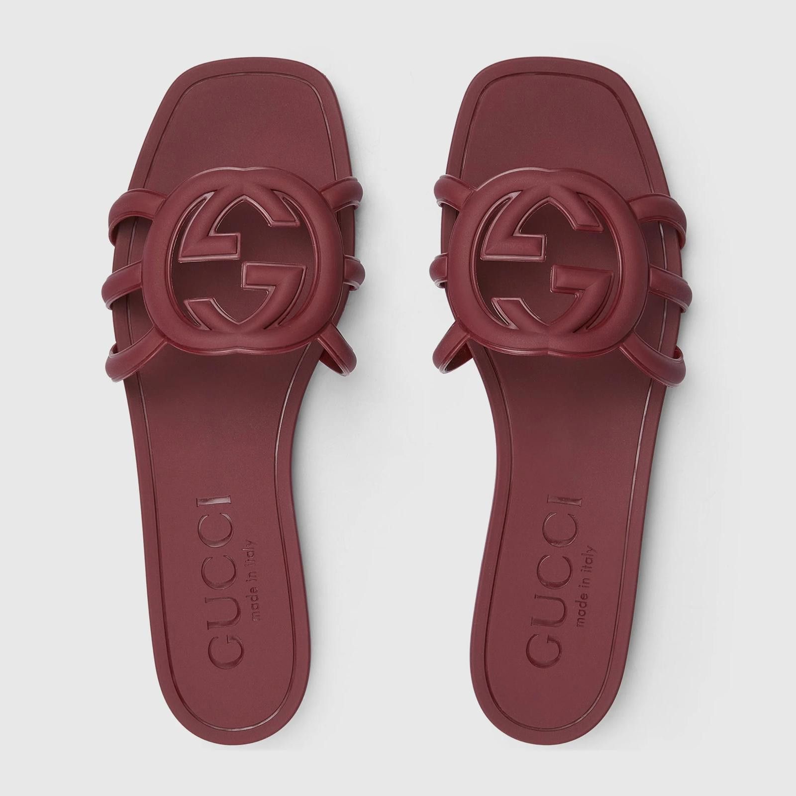 Gucci Gucci Interlocking G Rubber Slides Size US 4 / IT 34 - 3 Thumbnail
