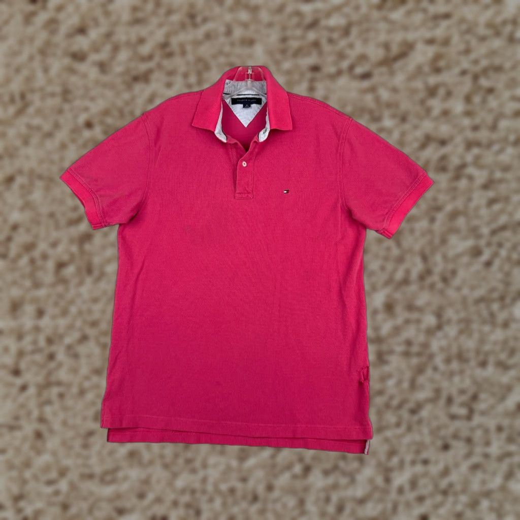 Tommy Hilfiger Tommy Hilfiger Polo Shirt Men Medium Red 100% Cotton Short Sleeve Slim Logo Embroidered Modern American Sports Mens Size US M / EU 48-50 / 2 - 1 Thumbnail