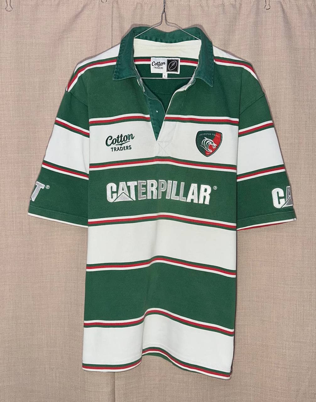 Cotton Traders Leicester Tigers Home Rugby Union 2009/2011 Shirt Cotton Size US L / EU 52-54 / 3 - 1 Thumbnail