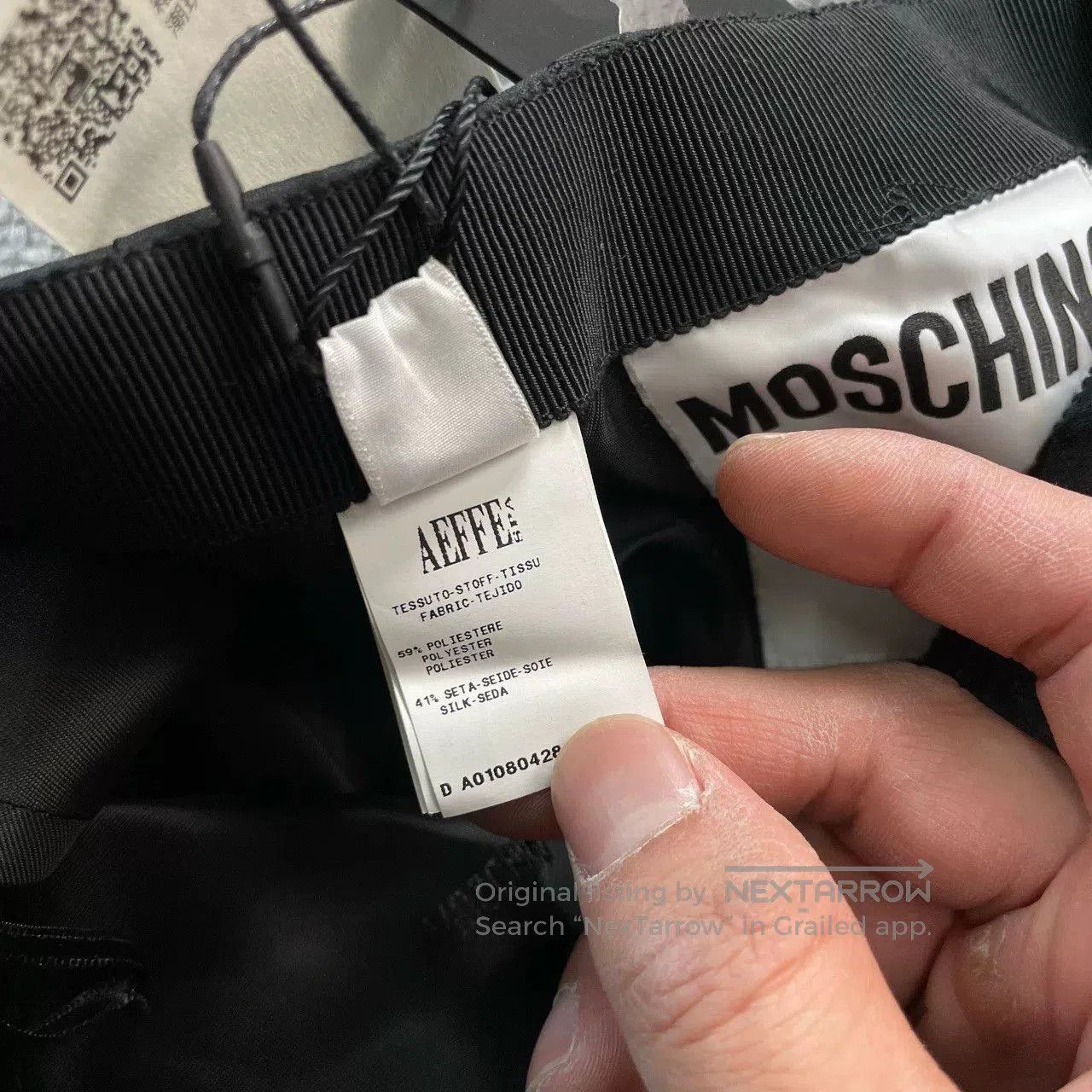 moschino black dress size 38 new.
