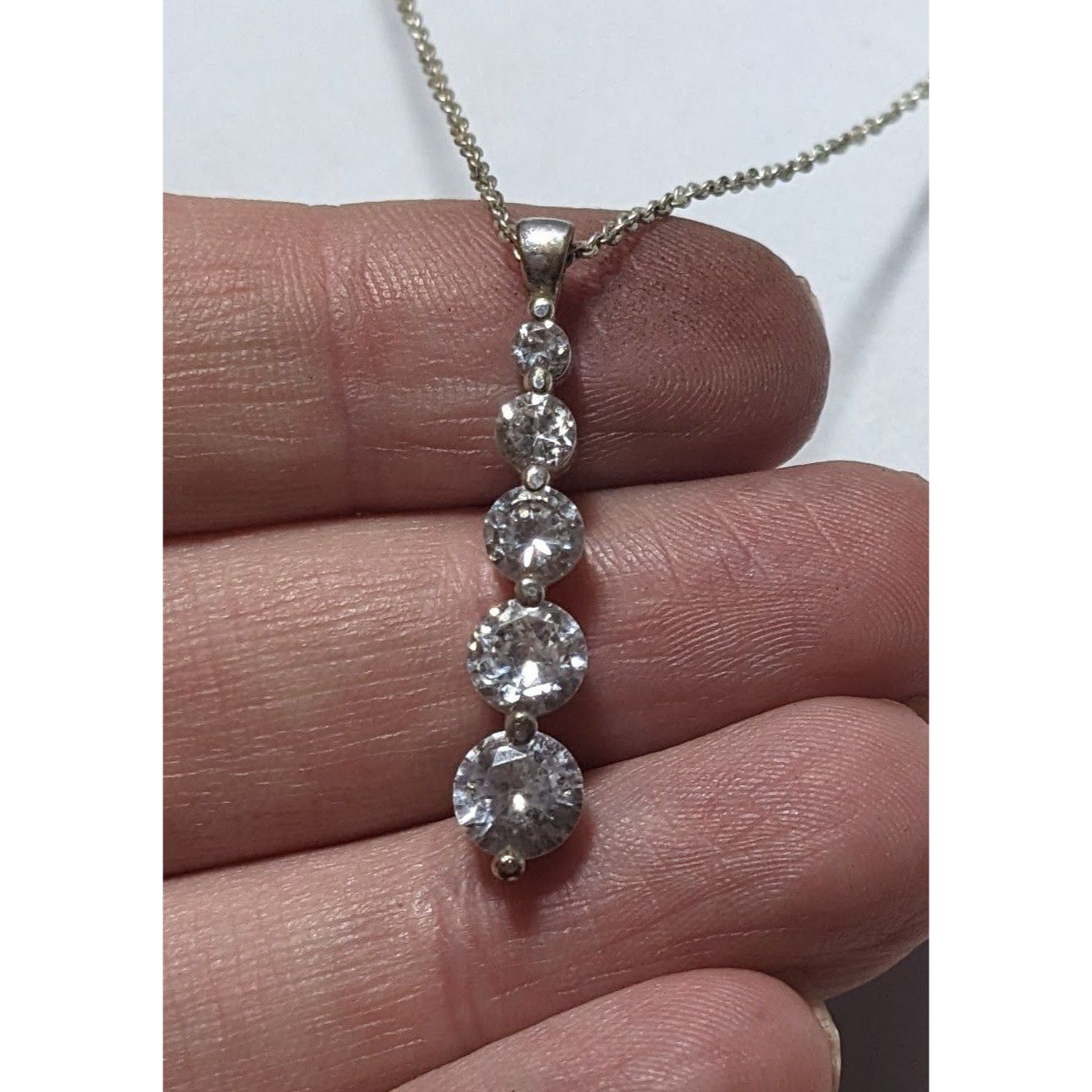 Other Roman Silver Tone Rhinestone Pillar Pendant Necklace Size ONE SIZE - 9 Thumbnail