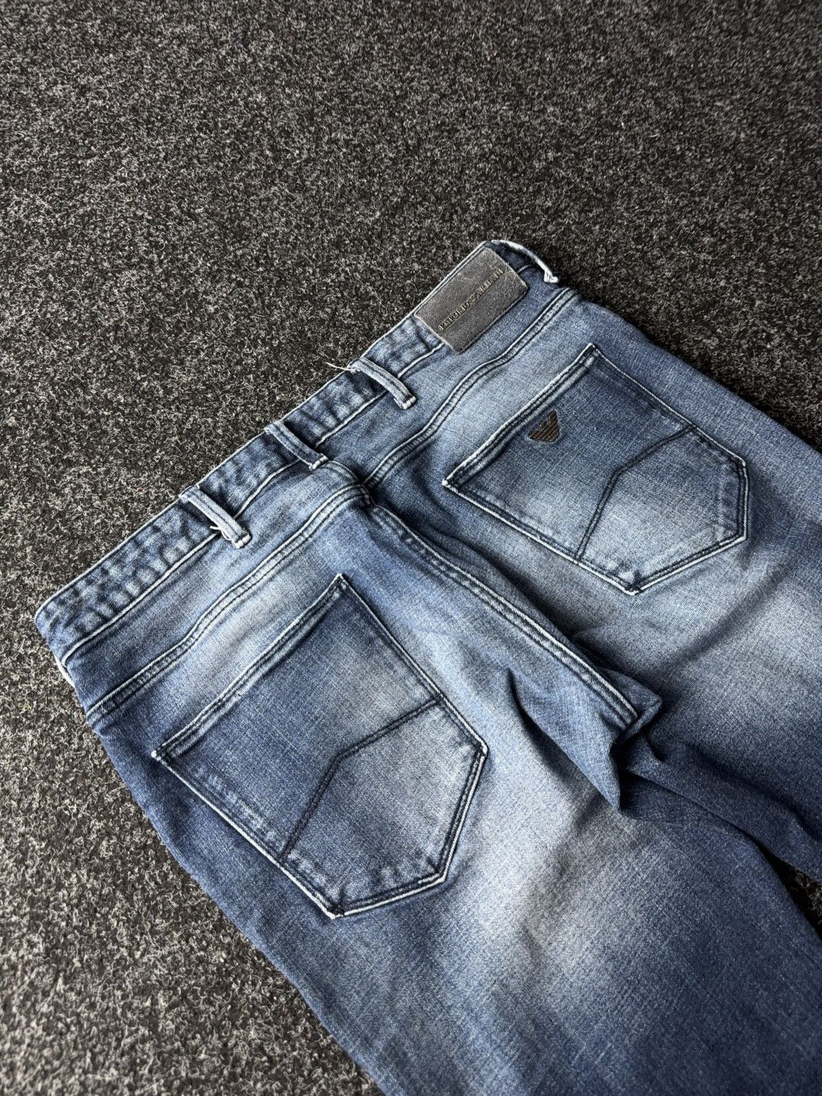 Armani Exchange Vintage 00s Emporio Armani Italy Y2K Distressed Jeans W34 Size US 34 / EU 50 - 12 Thumbnail