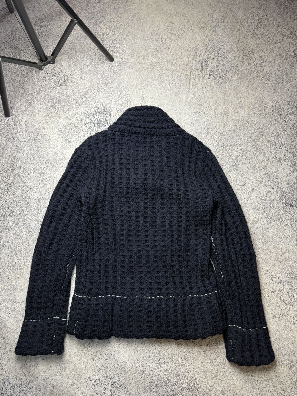 H&M × Maison Margiela Maison Margiela H&M Cable Knit V-Neck Wool Sweater Jumper Size US S / EU 44-46 / 1 - 16 Thumbnail