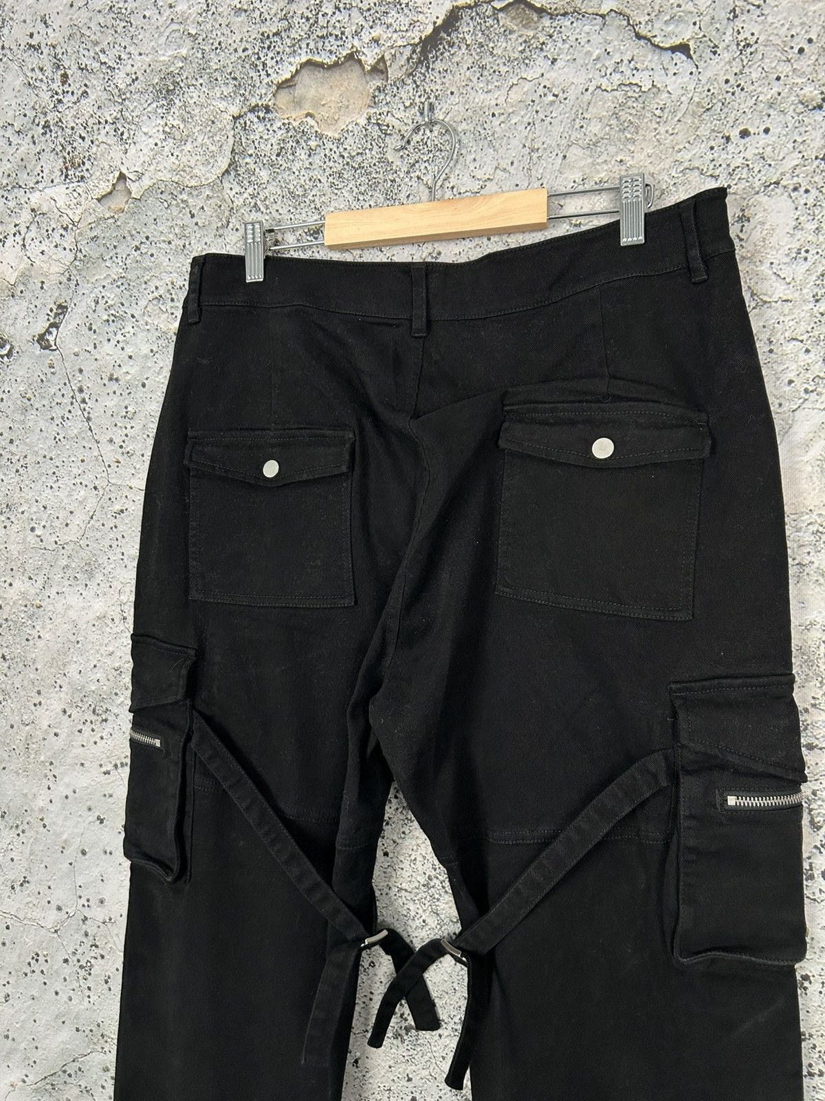 Ruben Kone Ruben Kone Avant Garde Black Cargo Pants Alternative Grunge Size US 36 / EU 52 - 6 Thumbnail