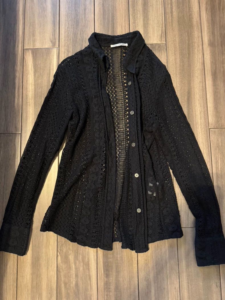 Our Legacy Our Legacy Rheinestoff knitted shirt Size US XXS / EU 40 - 1 Thumbnail