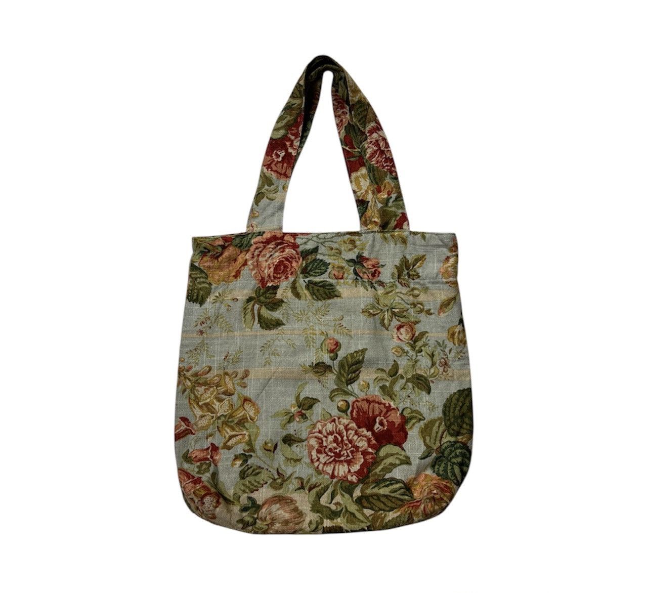 Handmade Vintage handmade floral tote bag F.S. Design art full print Size ONE SIZE - 2 Thumbnail