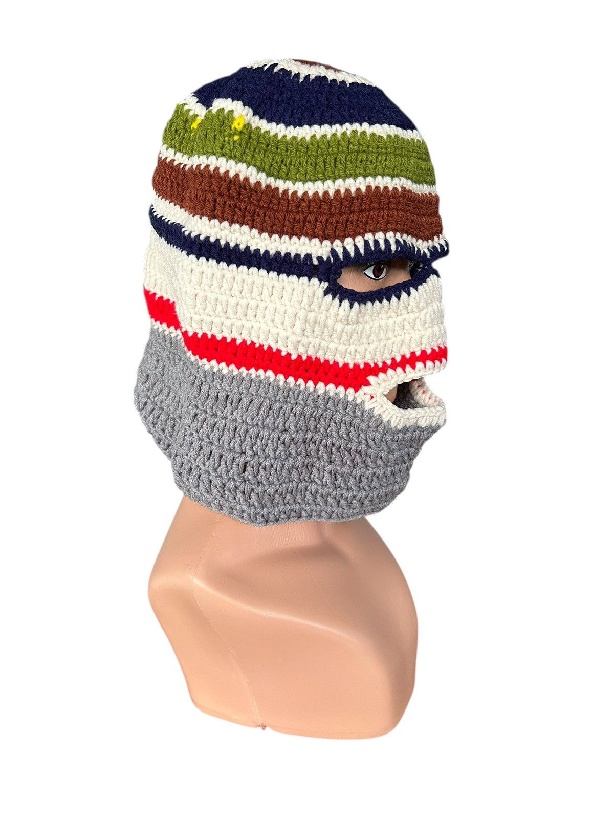 Japanese Brand × Kapital × Vintage Rare Crochet Knitted Handmade Balaclava Masked Size ONE SIZE - 2 Thumbnail