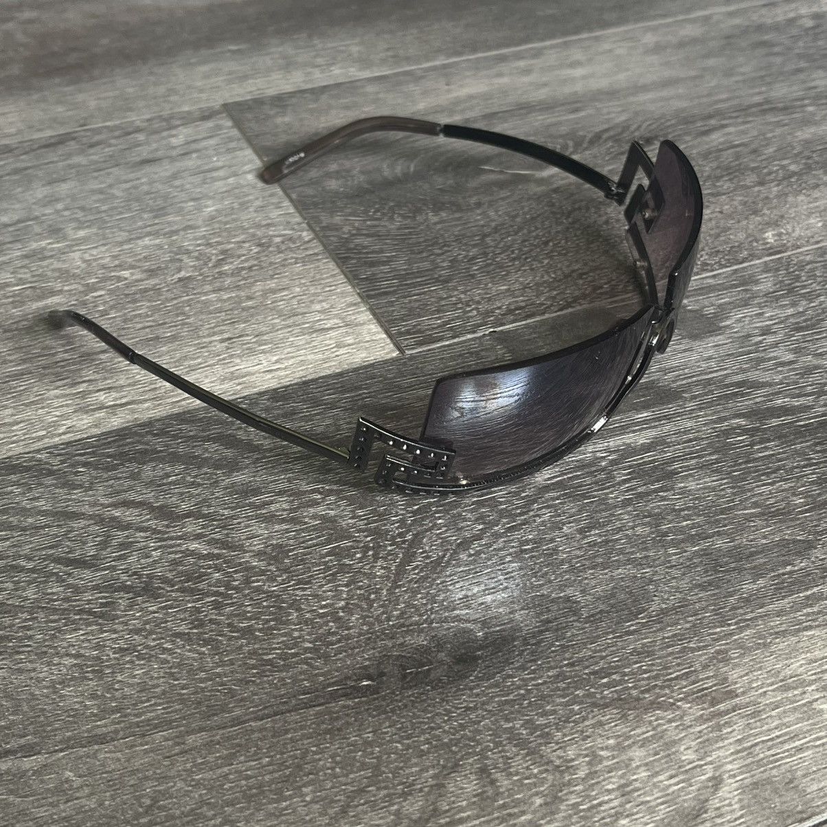 Vintage Vintage Versace Style Mod Half Frame Sunglasses 1990s Rare Size ONE SIZE - 3 Thumbnail
