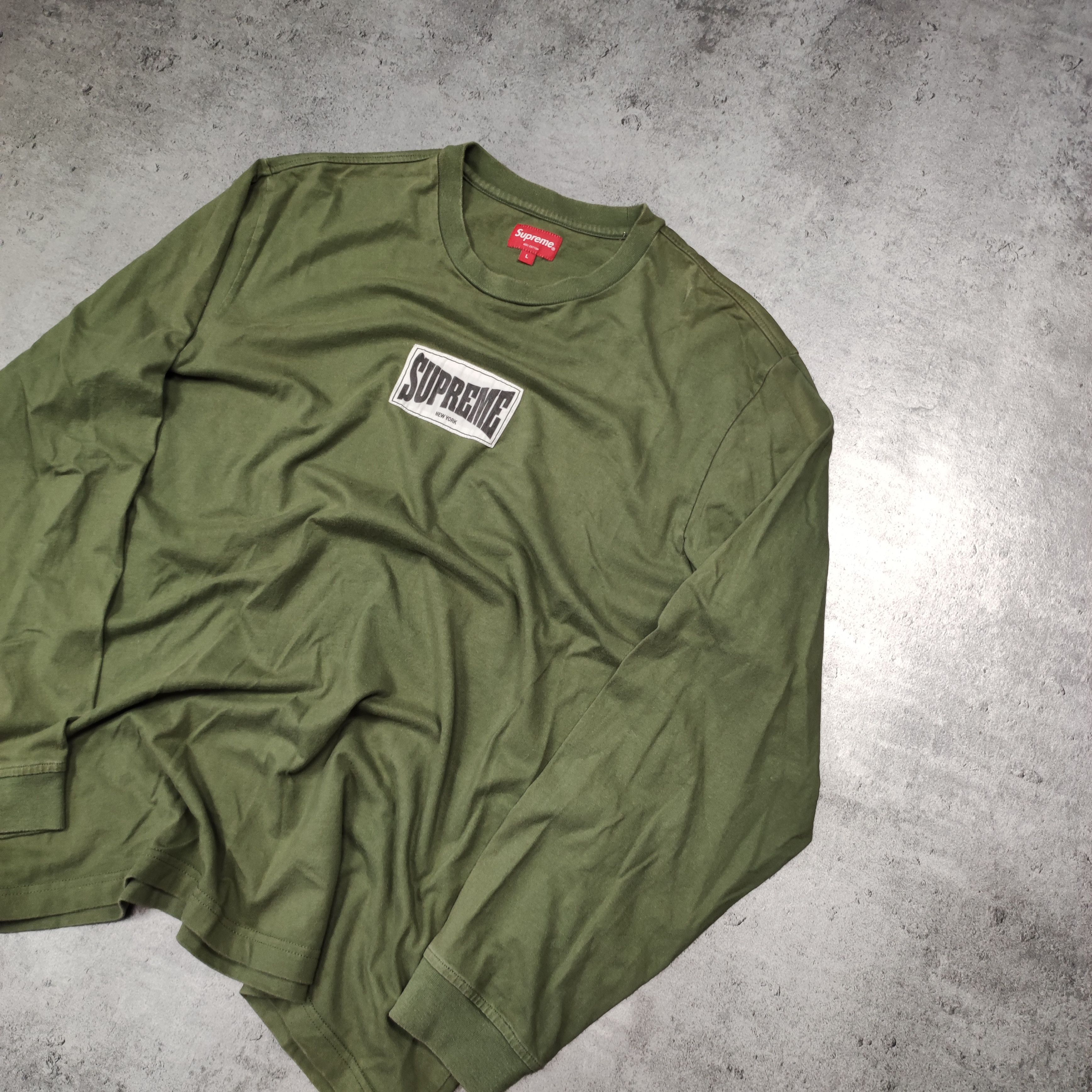 Supreme RARE Streetwear Supreme New York Patch Khaki Longsleeve Size US L / EU 52-54 / 3 - 2 Thumbnail