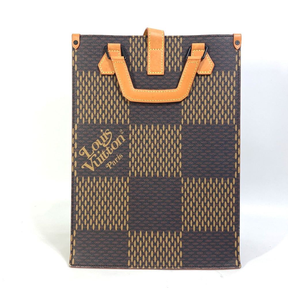 Louis Vuitton Louis Vuitton N40355 Damier Giant Nigo Collaboration Mini Tote Briefcase Double Shoulder Bag Diagonal Hanging (E.G. Of A Rocket) Canvas Men Brown Size ONE SIZE - 1 Thumbnail