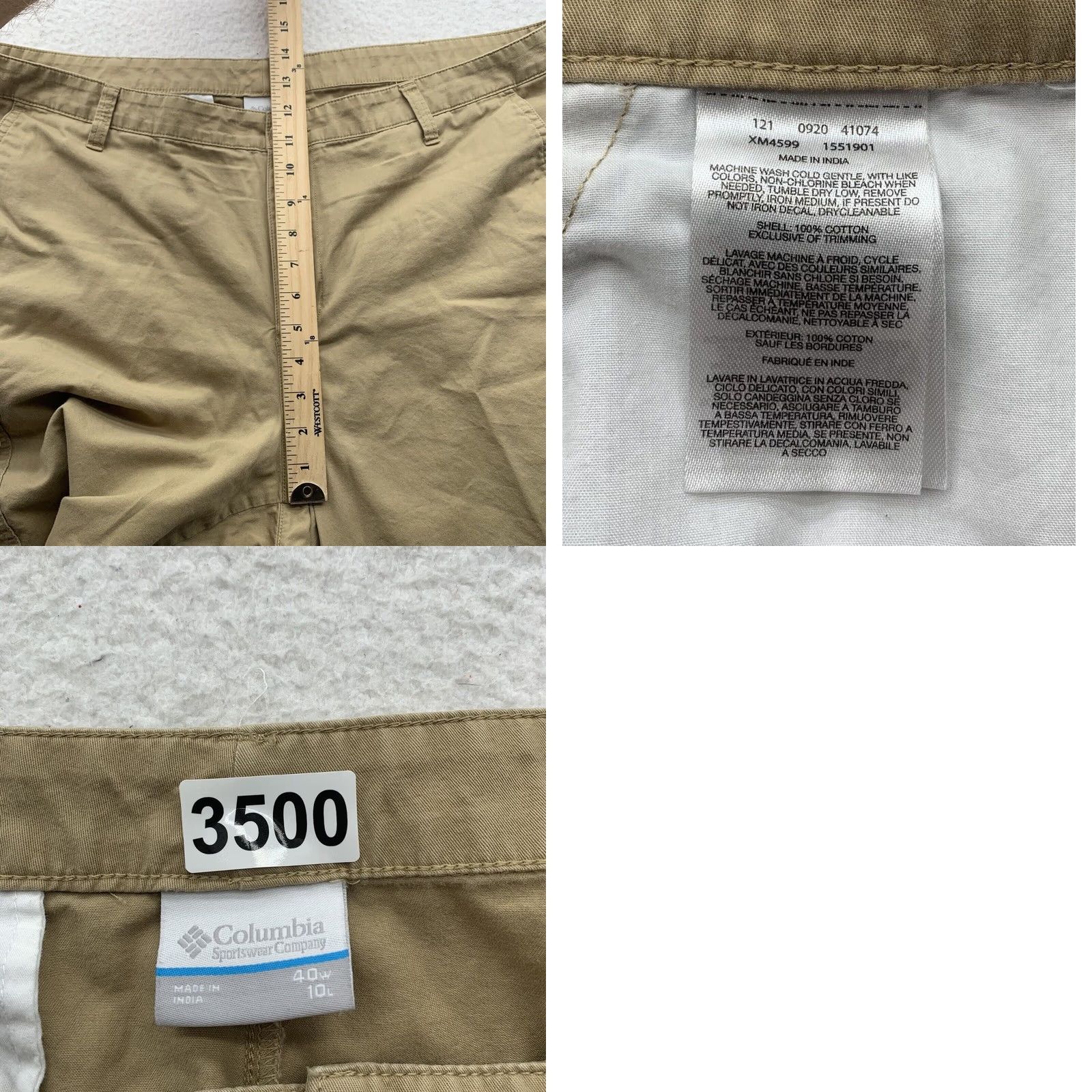 Vintage Columbia Mens Cargo Shorts Tan 42 10" Fishing Hiking Outdoors Size US 42 / EU 58 - 8 Thumbnail