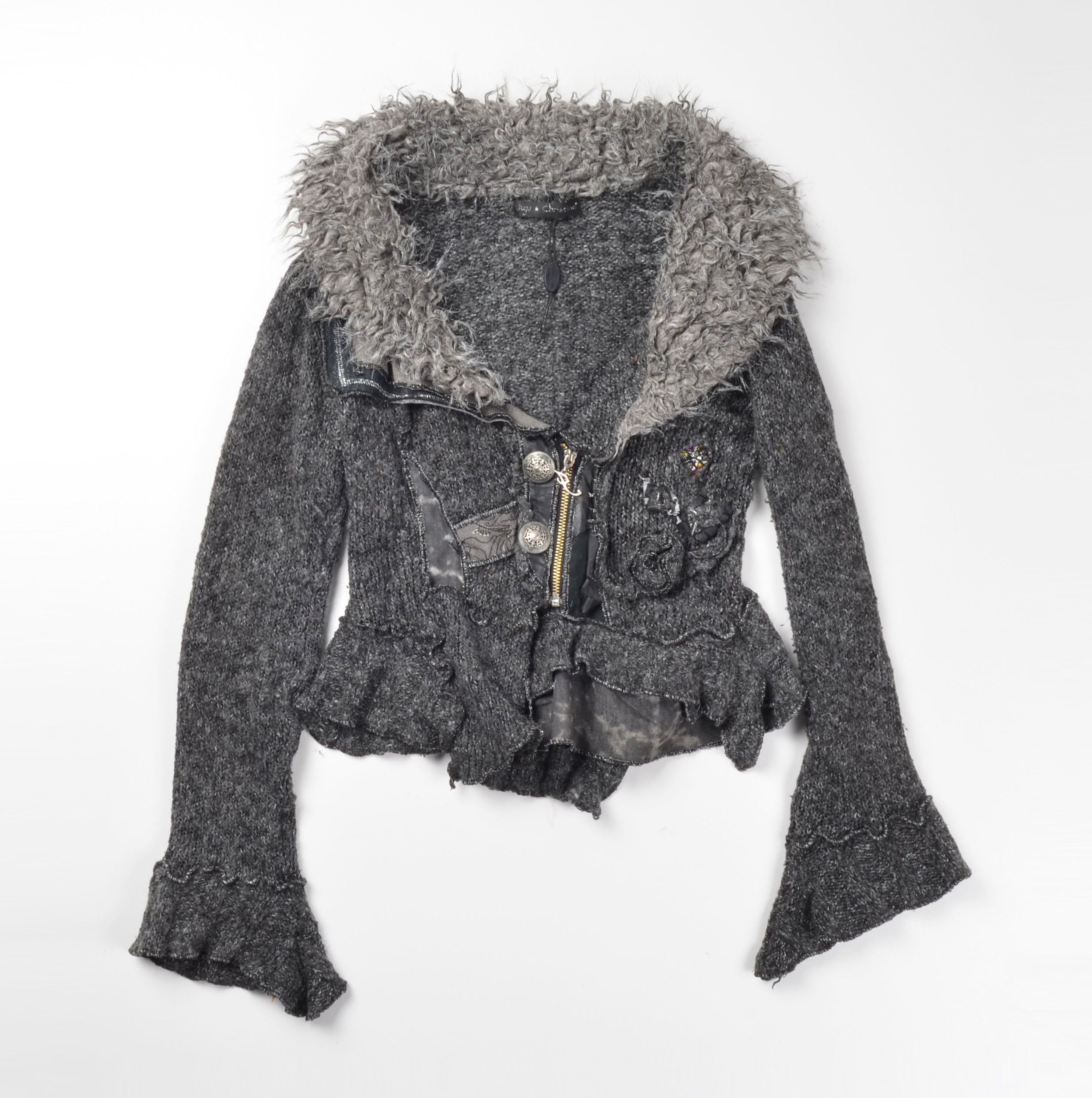 Vintage Vintage Juju & Christine Y2K Grunge Whimsigoth Cardigan Size L / US 10 / IT 46 - 4 Thumbnail
