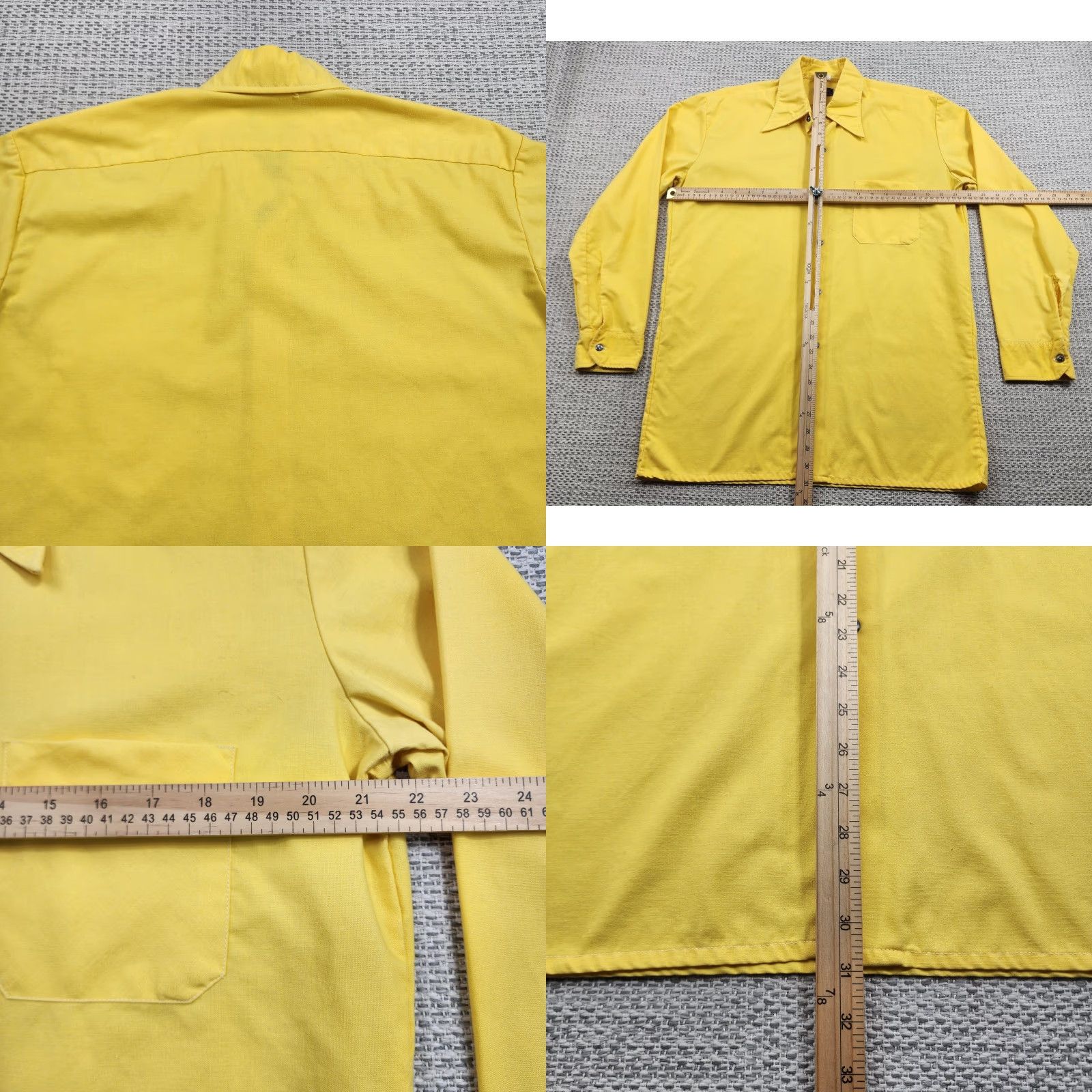 Vintage VINTAGE King Fashion Shirt Mens Large Yellow Long Point Collar Button Up 70s Size US L / EU 52-54 / 3 - 8 Thumbnail