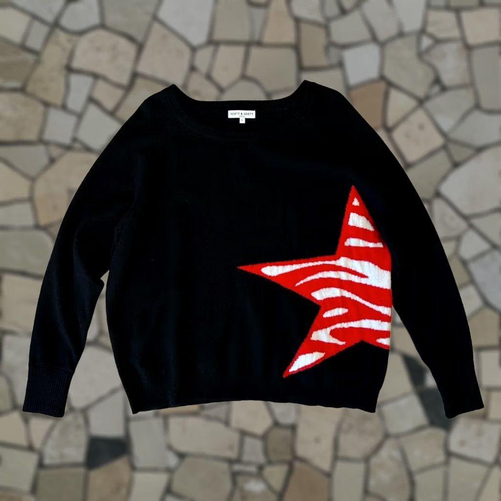 Vintage VINTAGE Scott & Scott London Cashmere Star Sweater Long Sleeve Women’s Large Size L / US 10 / IT 46 - 1 Thumbnail