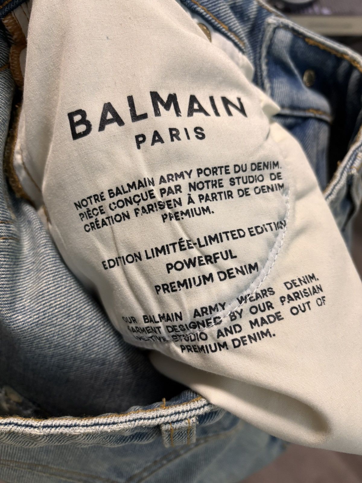 Balmain Balmain High-Rise Wide Leg Flare Jeans Size 29" - 8 Thumbnail