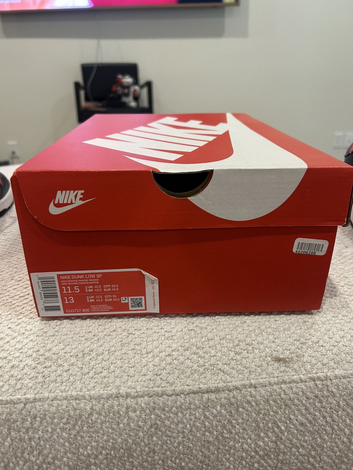 Nike Nike dunk low University Orange Maroon Size US 11.5 / EU 44-45 - 9 Thumbnail