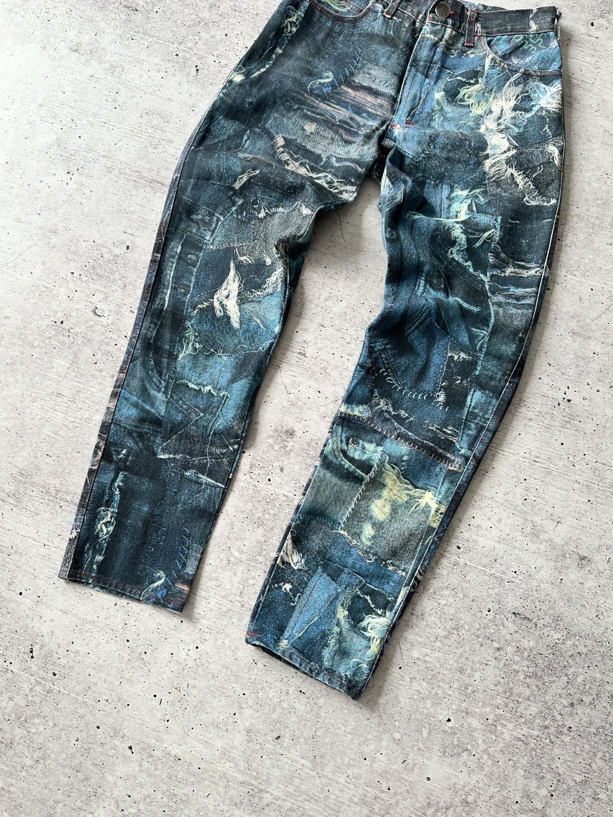 Japanese Brand × Jean Paul Gaultier Jean Paul Gaultier Insane Denim Jeans Pants Size 27" / US 4 / IT 40 - 5 Thumbnail
