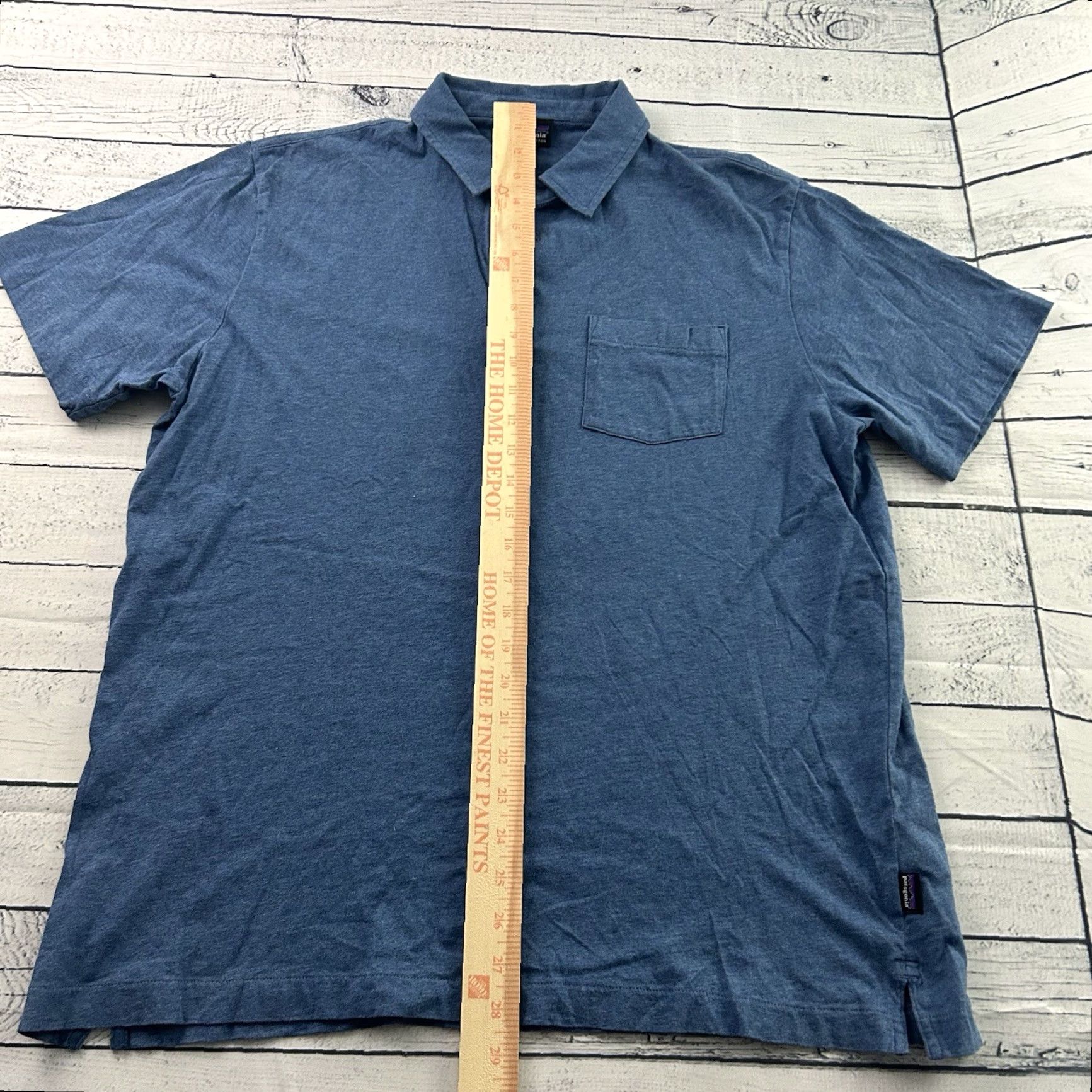 Patagonia Patagonia Organic Cotton Short Sleeve Golf Polo Shirt Men's Large Blue Size US L / EU 52-54 / 3 - 4 Thumbnail