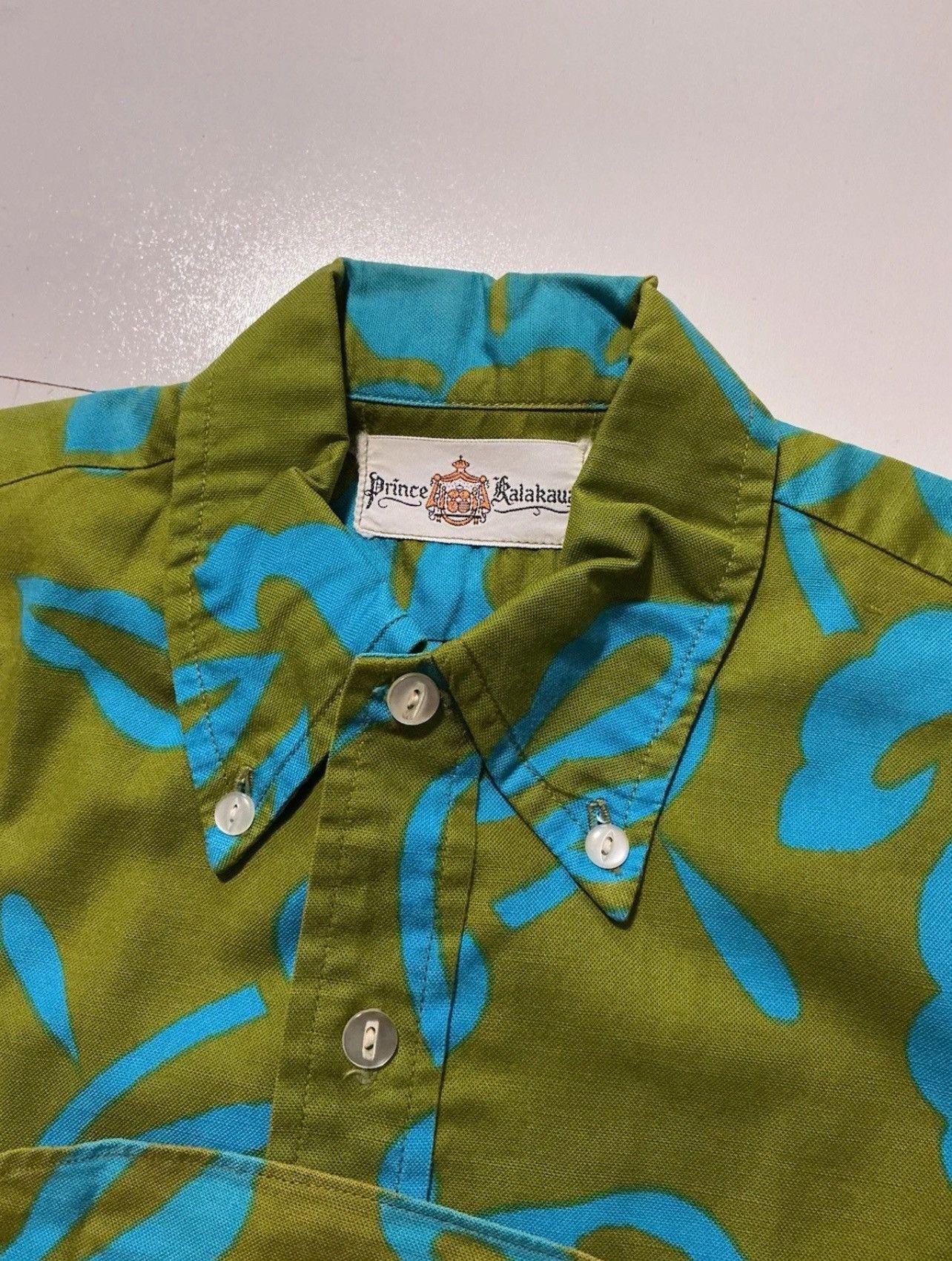 Vintage Vintage 1960s 70s Prince Kalakaua Hawaiian Floral Tiki Shirt Size US S / EU 44-46 / 1 - 6 Thumbnail