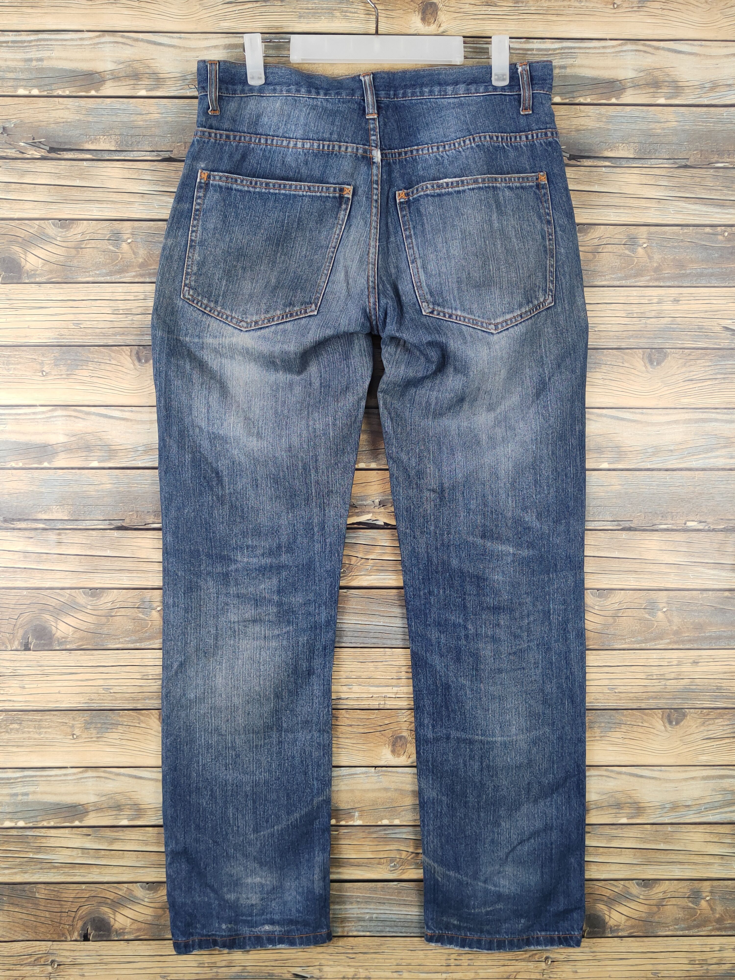 Japanese Brand Japanese Brand Blue Distressed Ripped denim Jeans #W1801 Size US 32 / EU 48 - 7 Thumbnail