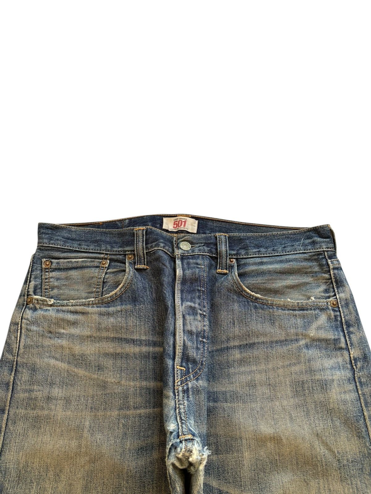 Levi's Vintage 90s Levis 501 Rusty Wash Distressed Loose Baggy Jean Size US 32 / EU 48 - 4 Thumbnail