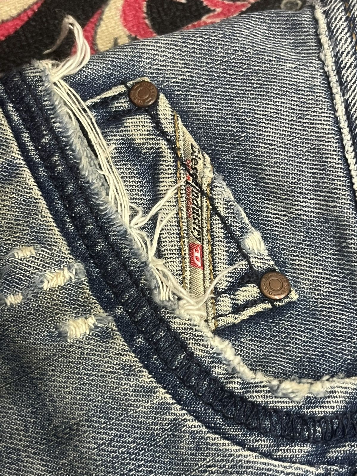 Diesel ⚡️Loose Leg⚡️Vintage Diesel Busky Buttonfly Distressed Jeans Size US 28 / EU 44 - 8 Thumbnail